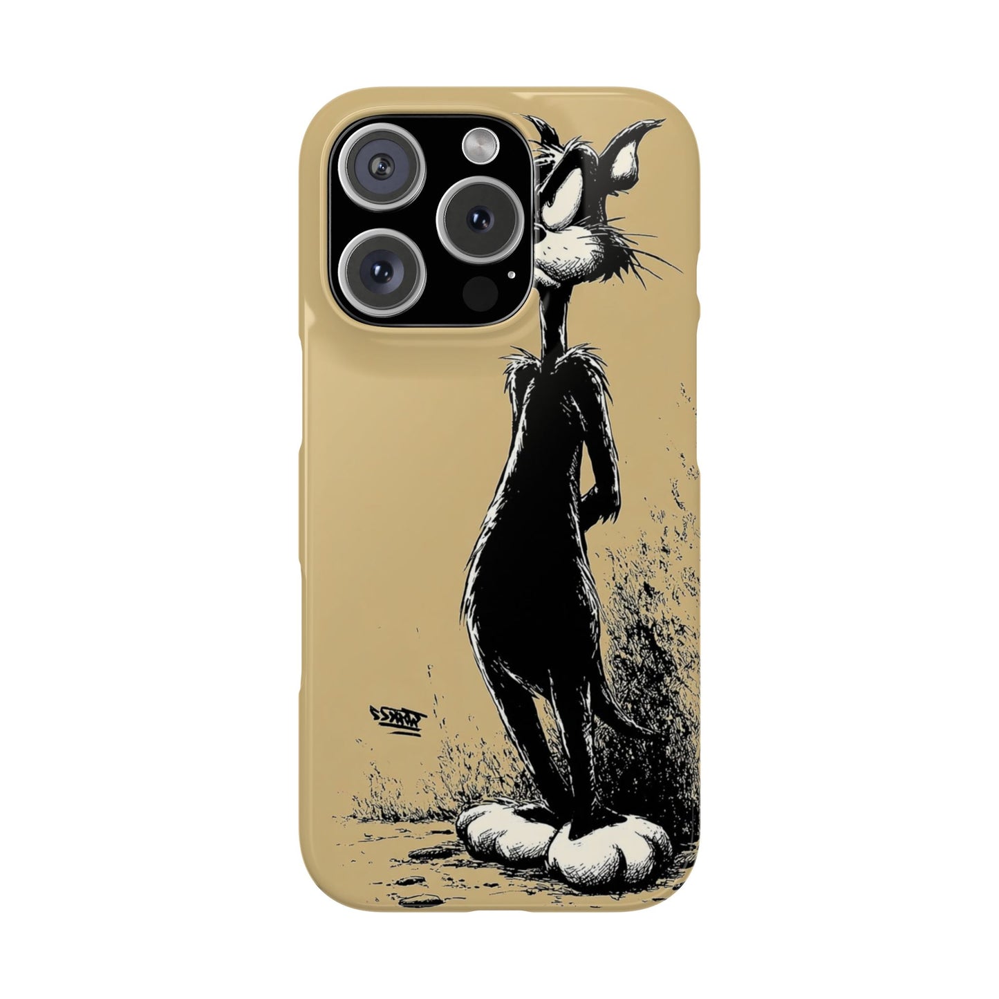 Whimsical Cartoon Snap Case, Fun Phone Cover, Unique Gift for Cat Lovers, Vibrant Art Case, Ideal for Birthdays