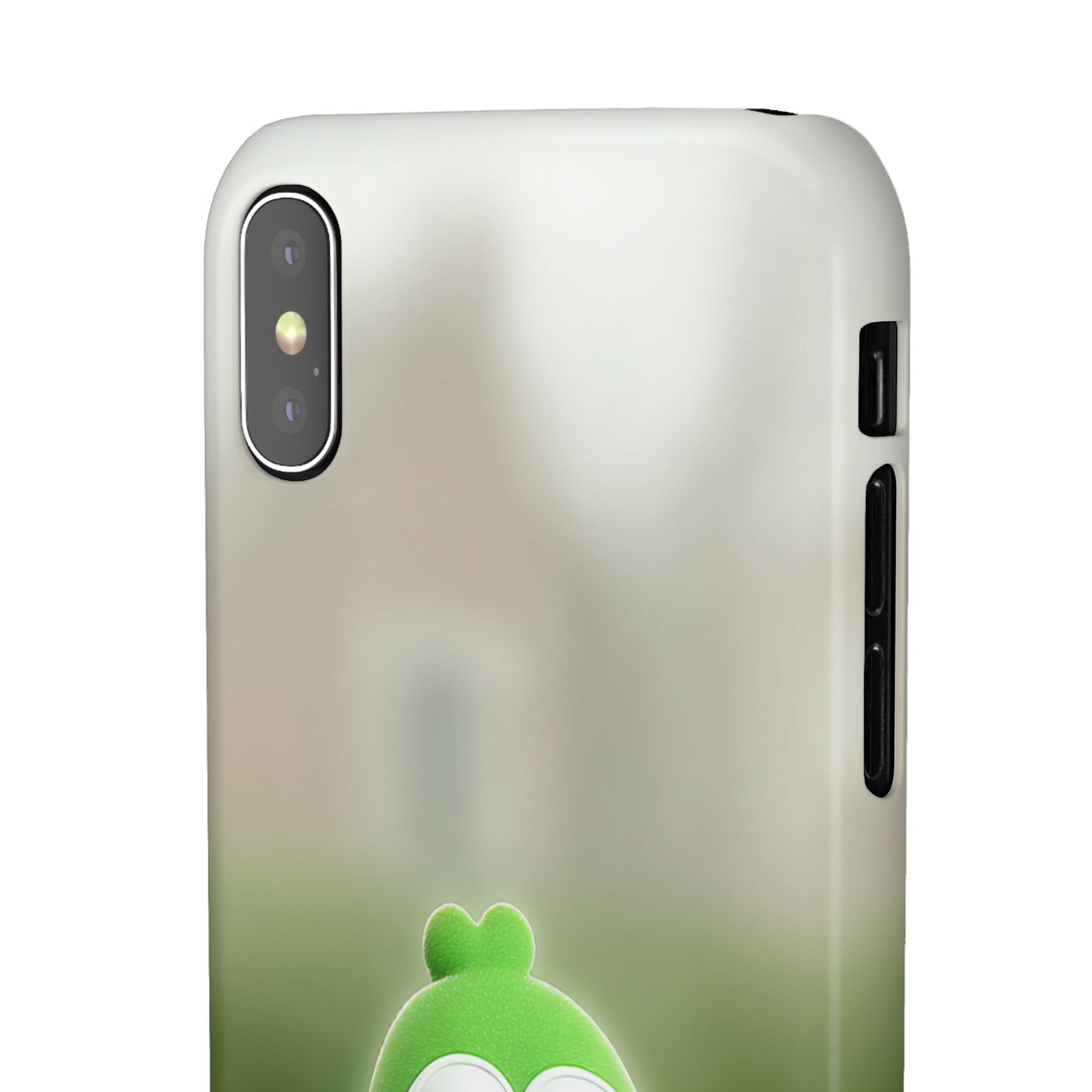 Cute Green Creature Phone Case, Snap Cases, Green Monster Phone Cover, Fun Phone Accessory, Playful Gift for Kids