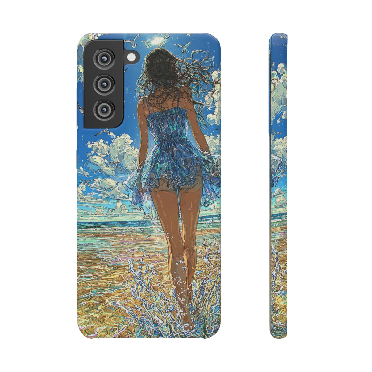 Summer Breeze Snap Case, Ocean Art Phone Cover, Beach Vibes Cell Case, Gift for Her, Custom Phone Accessory