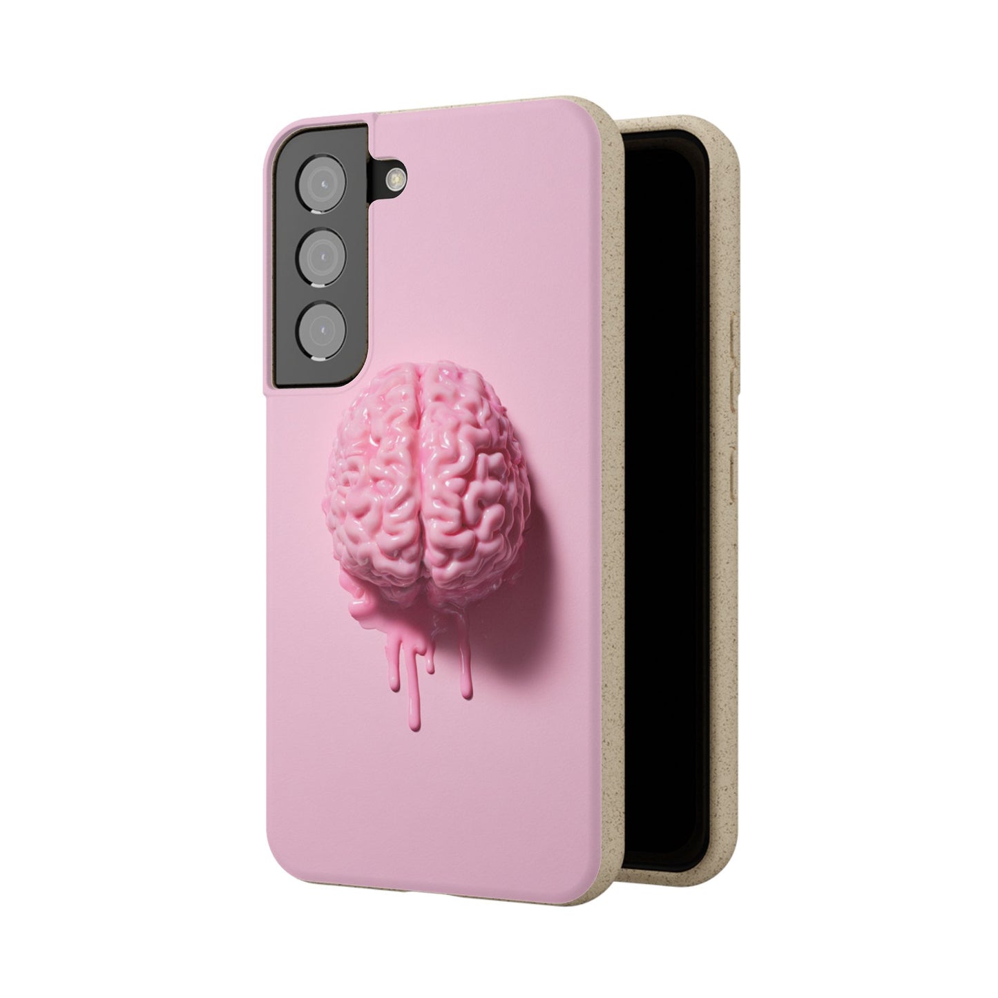 Eco-Friendly Brain Design Phone Case, Biodegradable Phone Cover, Unique Gift for Tech Lovers, Sustainable Accessory, Cute Phone Case