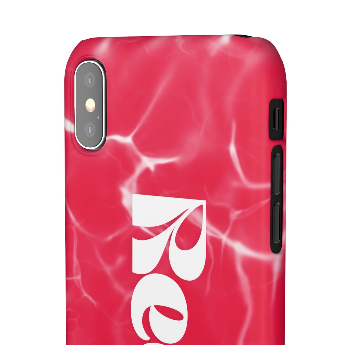 Vibrant Red Snap Case for iPhone, Trendy Phone Cover, Gift for Her, Summer Accessory, Stylish Tech Protection
