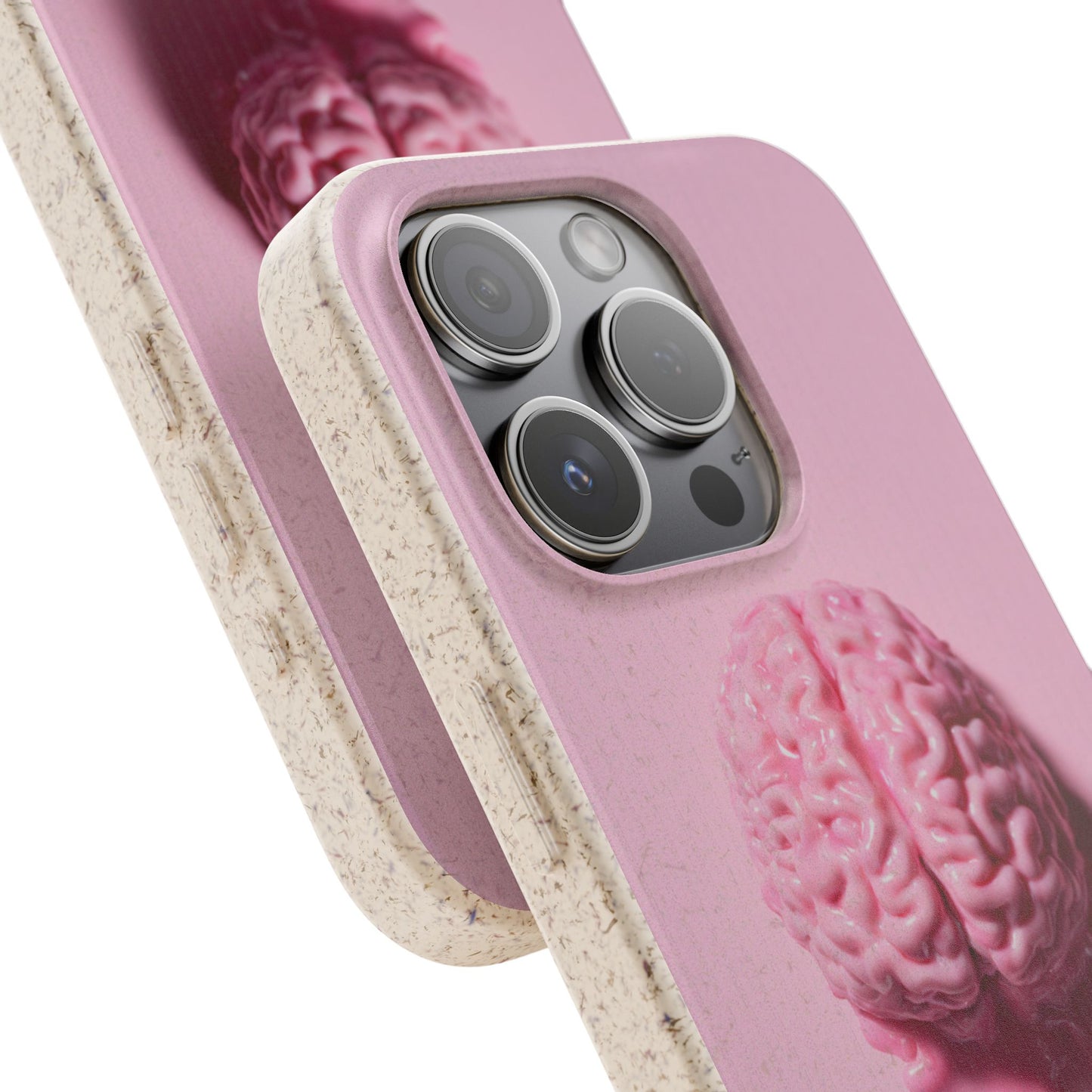 Eco-Friendly Brain Design Phone Case, Biodegradable Phone Cover, Unique Gift for Tech Lovers, Sustainable Accessory, Cute Phone Case