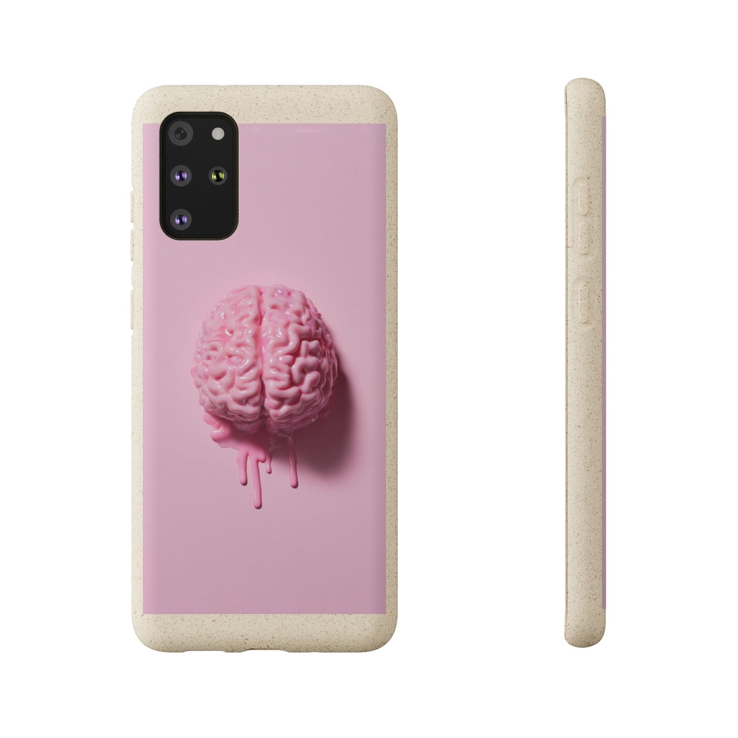 Eco-Friendly Brain Design Phone Case, Biodegradable Phone Cover, Unique Gift for Tech Lovers, Sustainable Accessory, Cute Phone Case