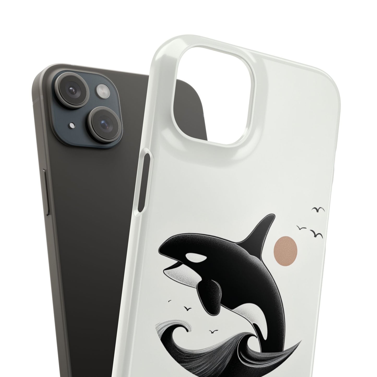 Whale Splash Phone Case | Ocean Lover Gift, Marine Art, Snap Cases, Cute Whale Design, Custom Phone Accessories