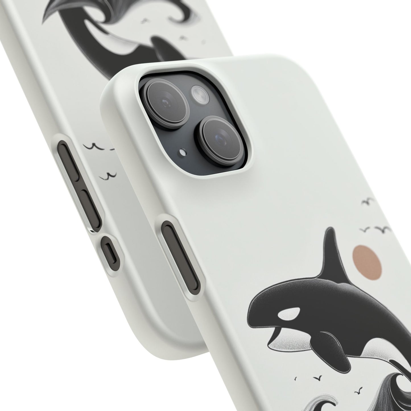 Whale Splash Phone Case | Ocean Lover Gift, Marine Art, Snap Cases, Cute Whale Design, Custom Phone Accessories