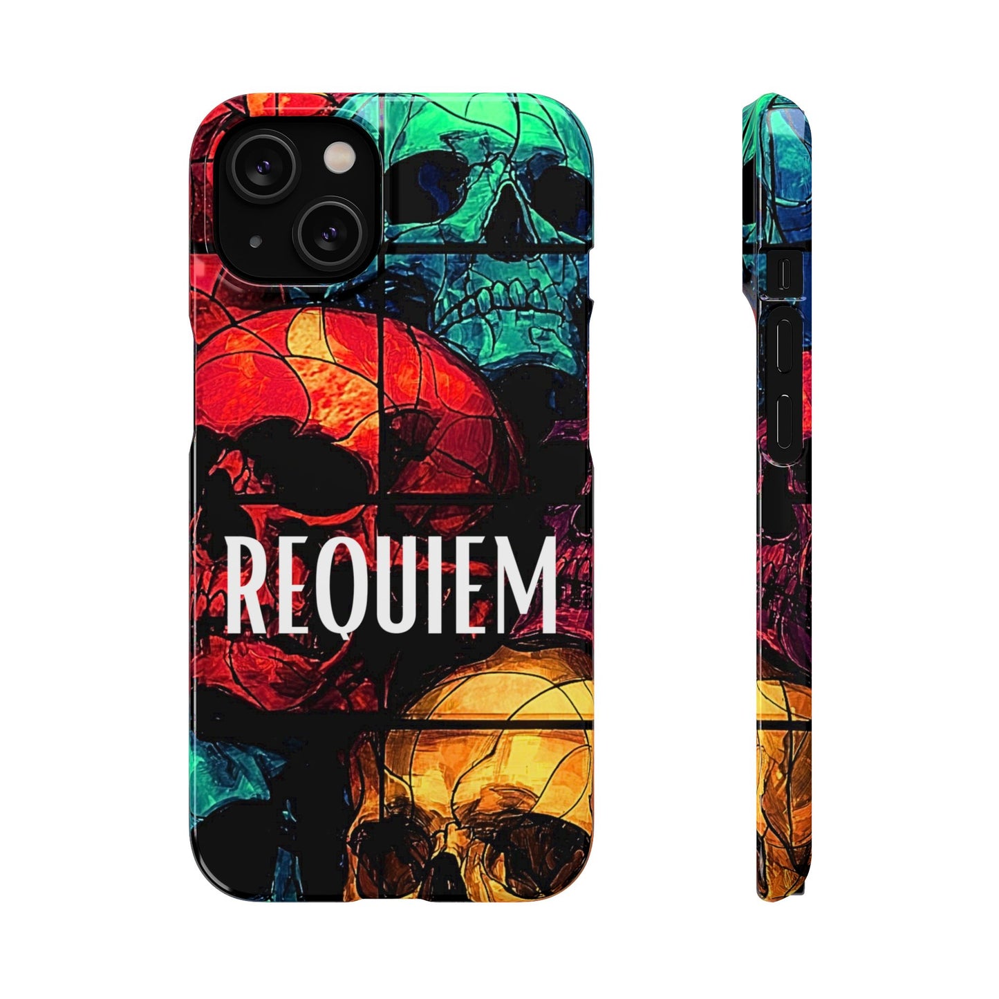Halloween Custom Requiem Skull Snap Case Phone Cover for iPhone and Samsung
