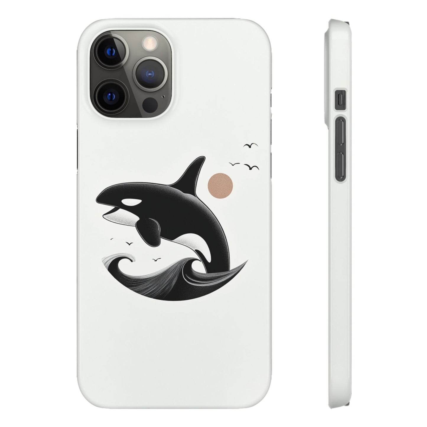 Whale Splash Phone Case | Ocean Lover Gift, Marine Art, Snap Cases, Cute Whale Design, Custom Phone Accessories