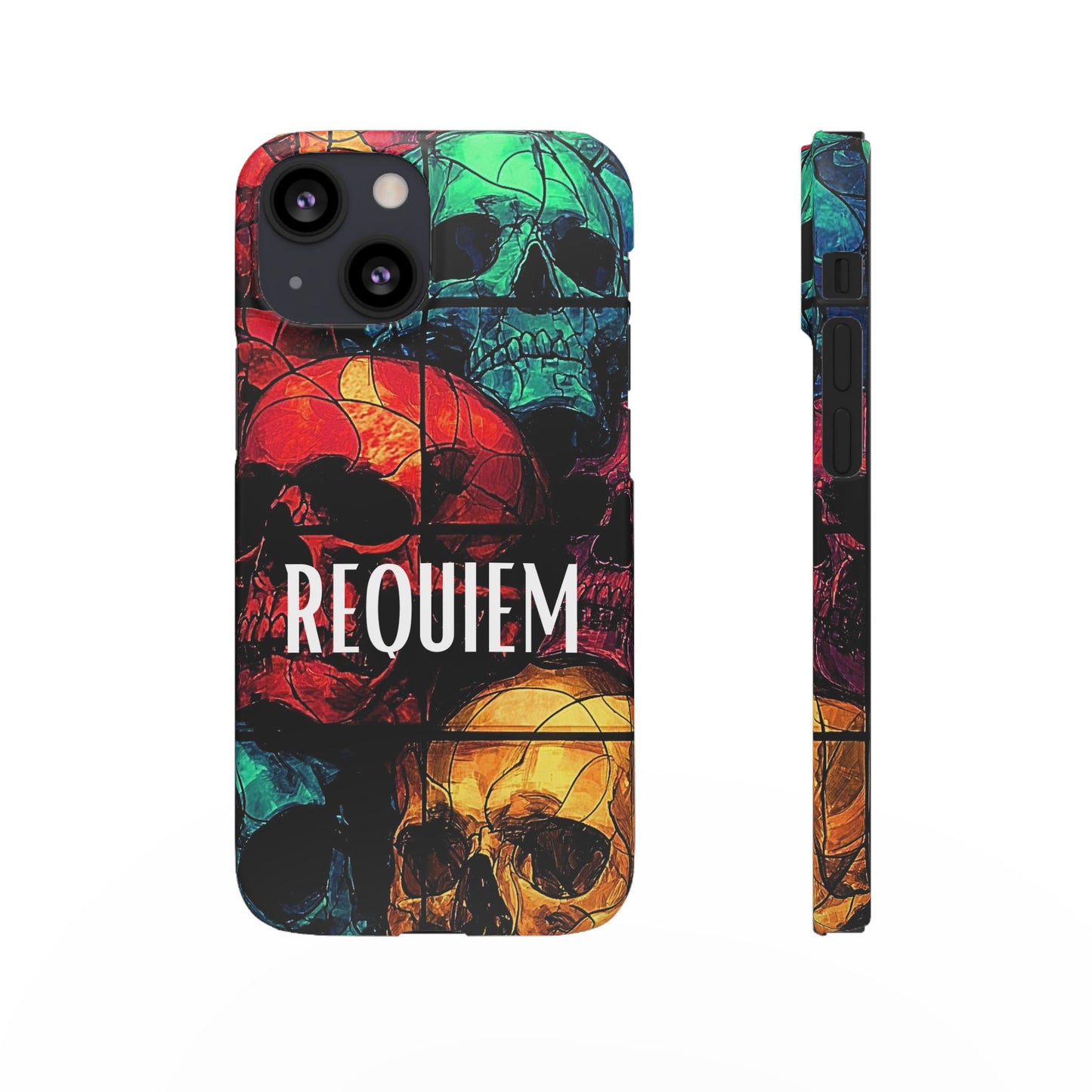 Halloween Custom Requiem Skull Snap Case Phone Cover for iPhone and Samsung