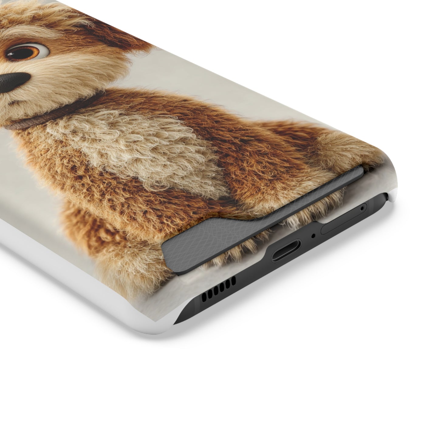 Cute Dog Phone Case With Card Holder, Pet Lover Gift, Stylish Phone Accessory, Dog-Themed Phone Cover, Animal Aesthetic
