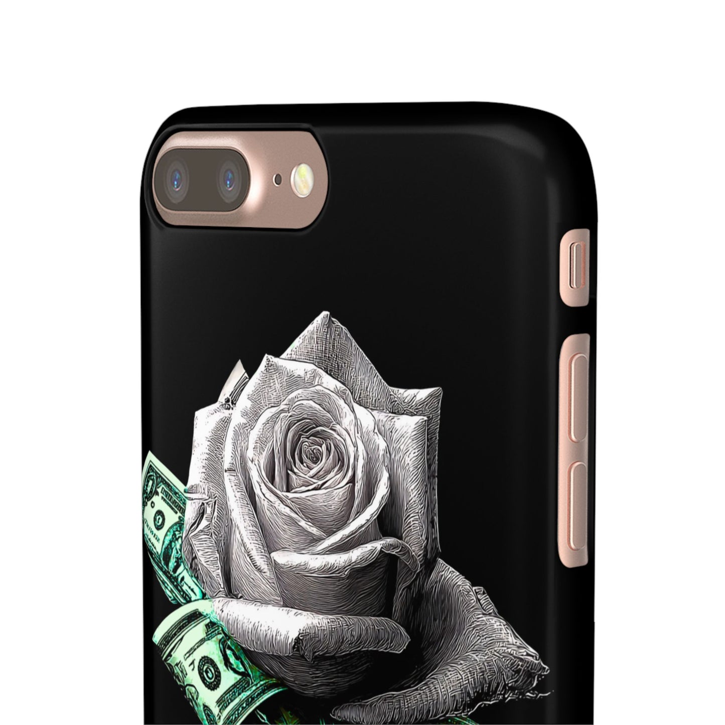 Stylish Rose & Money Snap Case - Floral Phone Protection, Trendy Gift for Him/Her, Birthday Present, Accessories for Teens