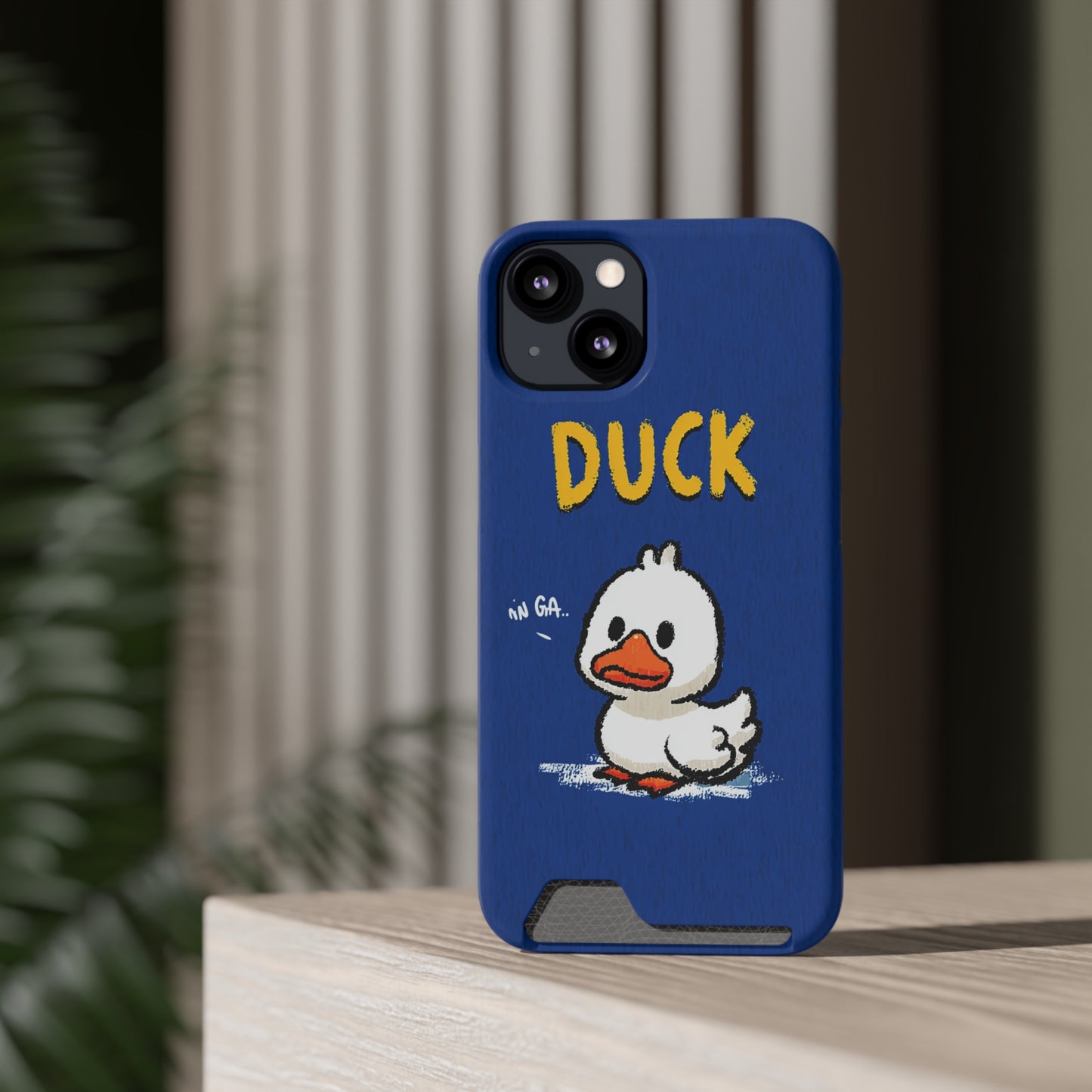 Cute Duck Phone Case with Card Holder | Stylish Cell Accessory for Animal Lovers, Gifts for Kids, Birthday, Everyday Use