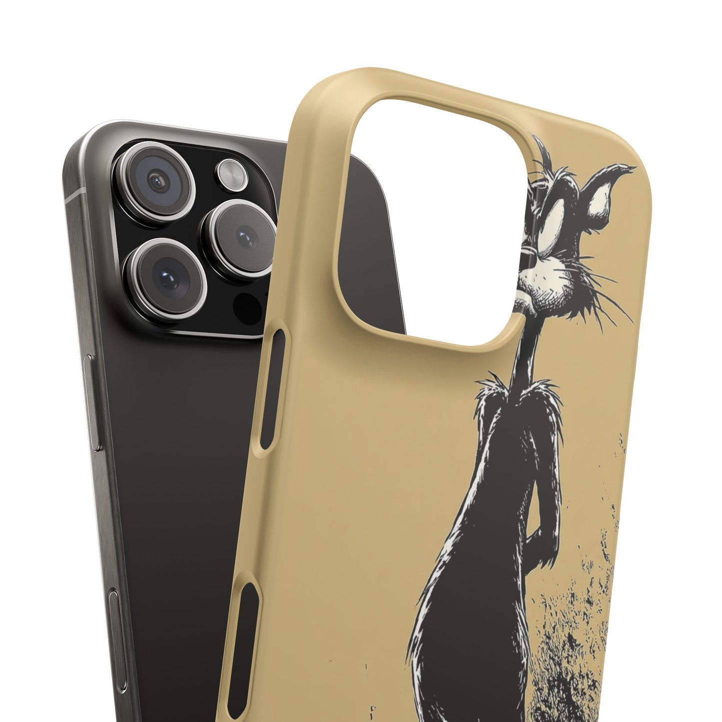 Whimsical Cartoon Snap Case, Fun Phone Cover, Unique Gift for Cat Lovers, Vibrant Art Case, Ideal for Birthdays