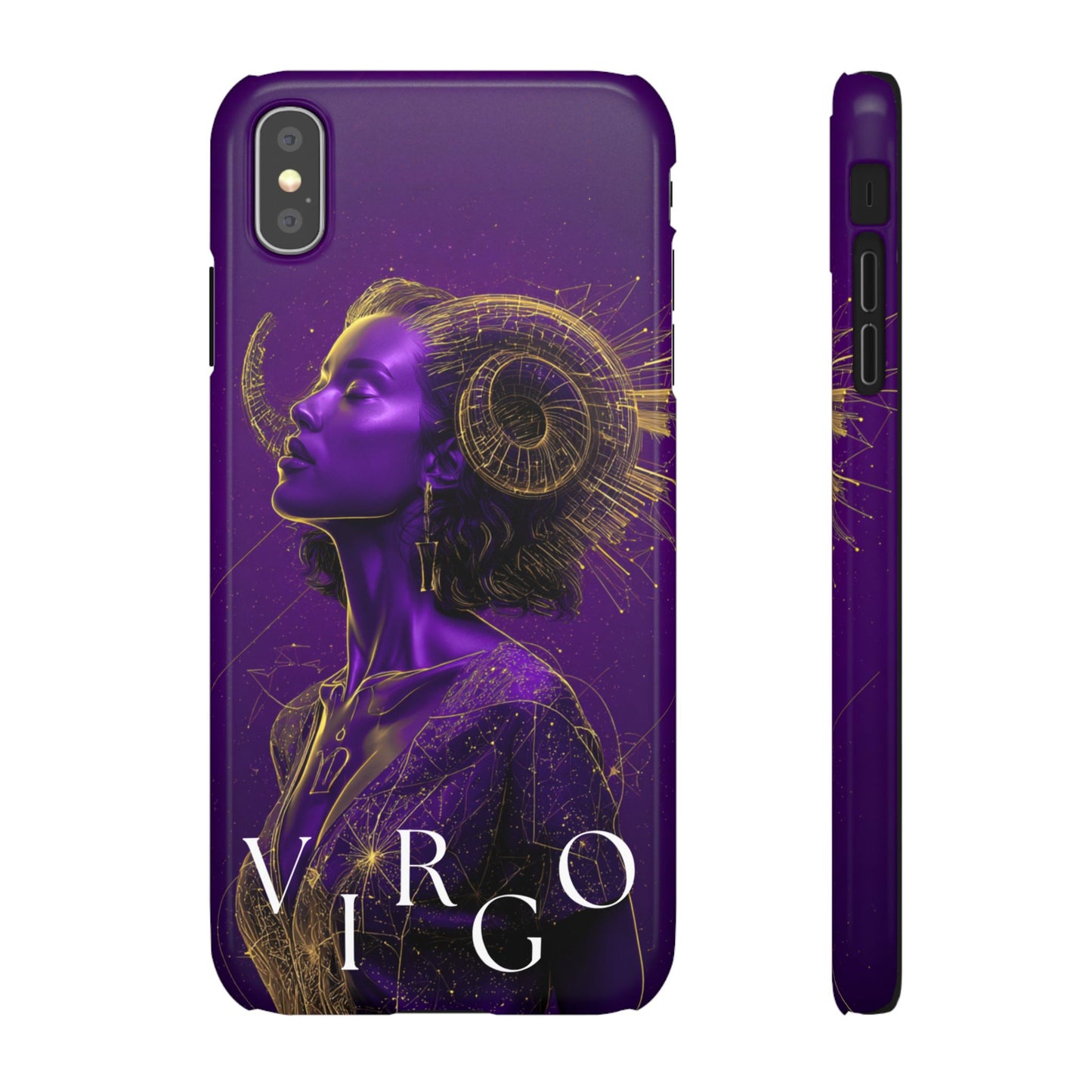 Purple Gold Celestial Virgo Snap Case and Protective Cover for Samsung and iPhone