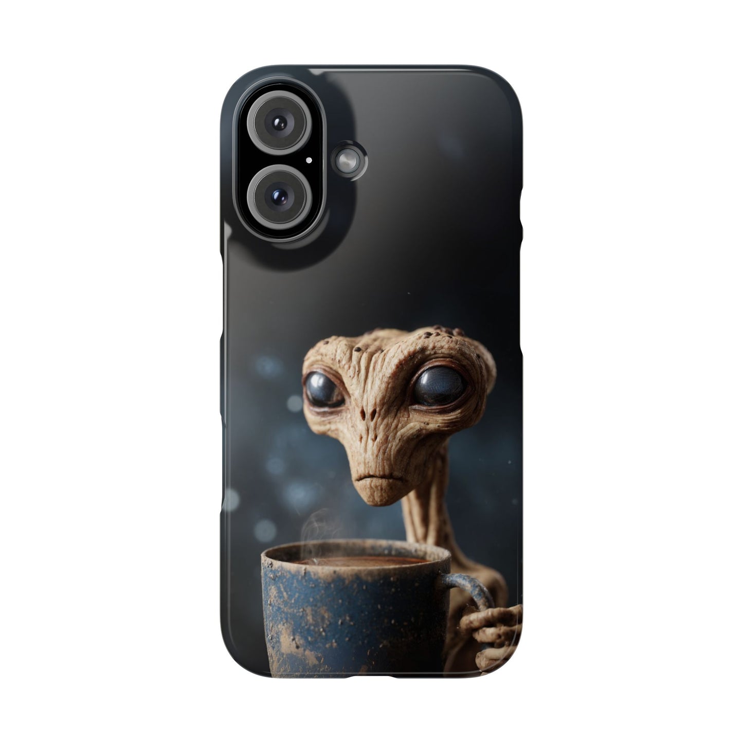 Alien Coffee Snap Case, Unique Phone Cover, Pop Culture Accessory, Gift for Sci-Fi Lovers, Customizable Phone Case