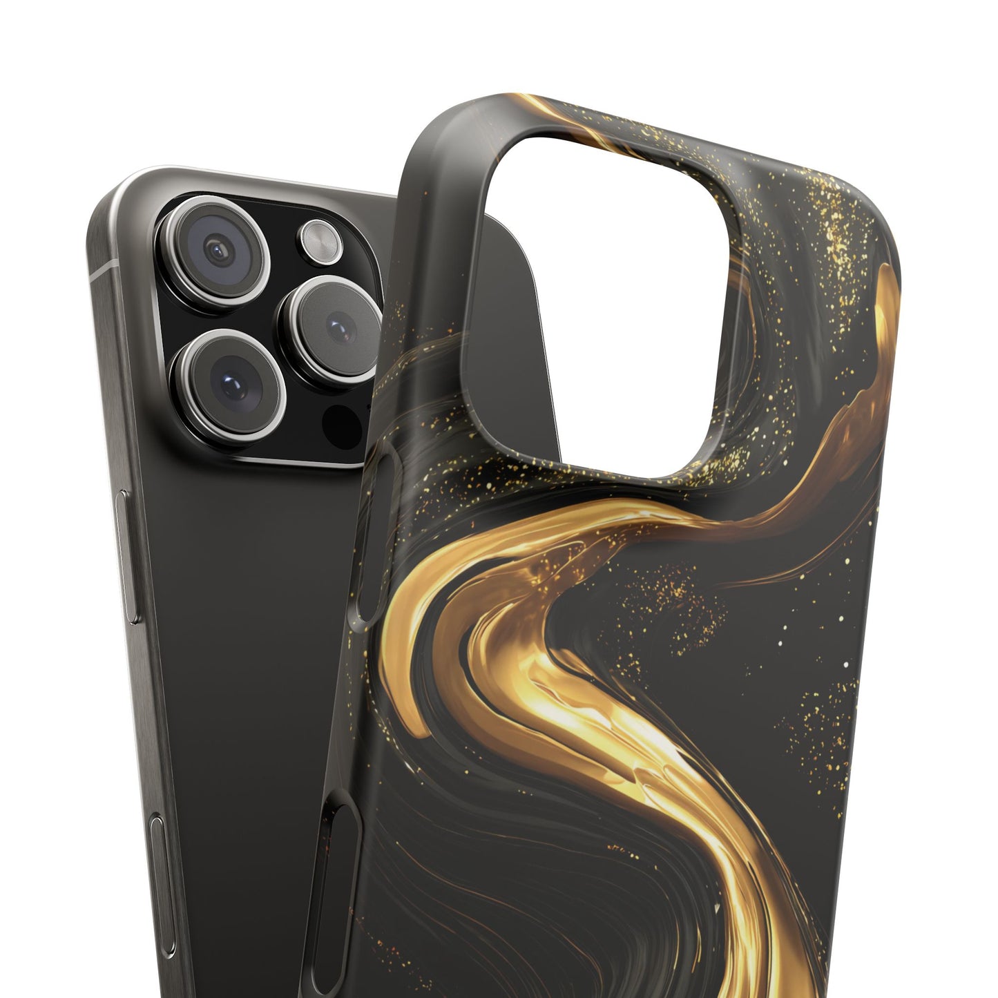 Elegant Gold Swirl Snap Case - Stylish Phone Cover, Modern Accessory, Gift for Her, Luxe Phone Case, Trendy Decor