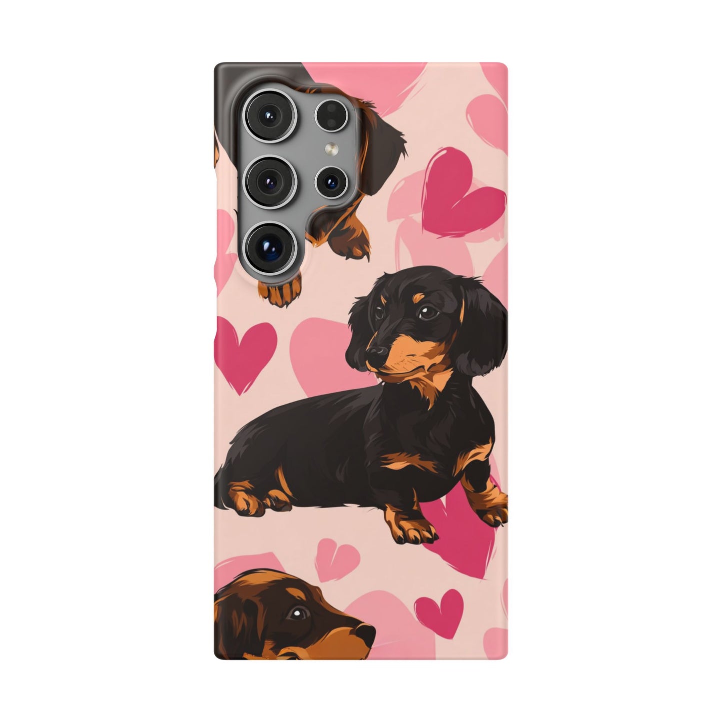 Pink Dachshund Love Phone Case for Iphone and Samsung Customistion and Free Shipping Avvialable
