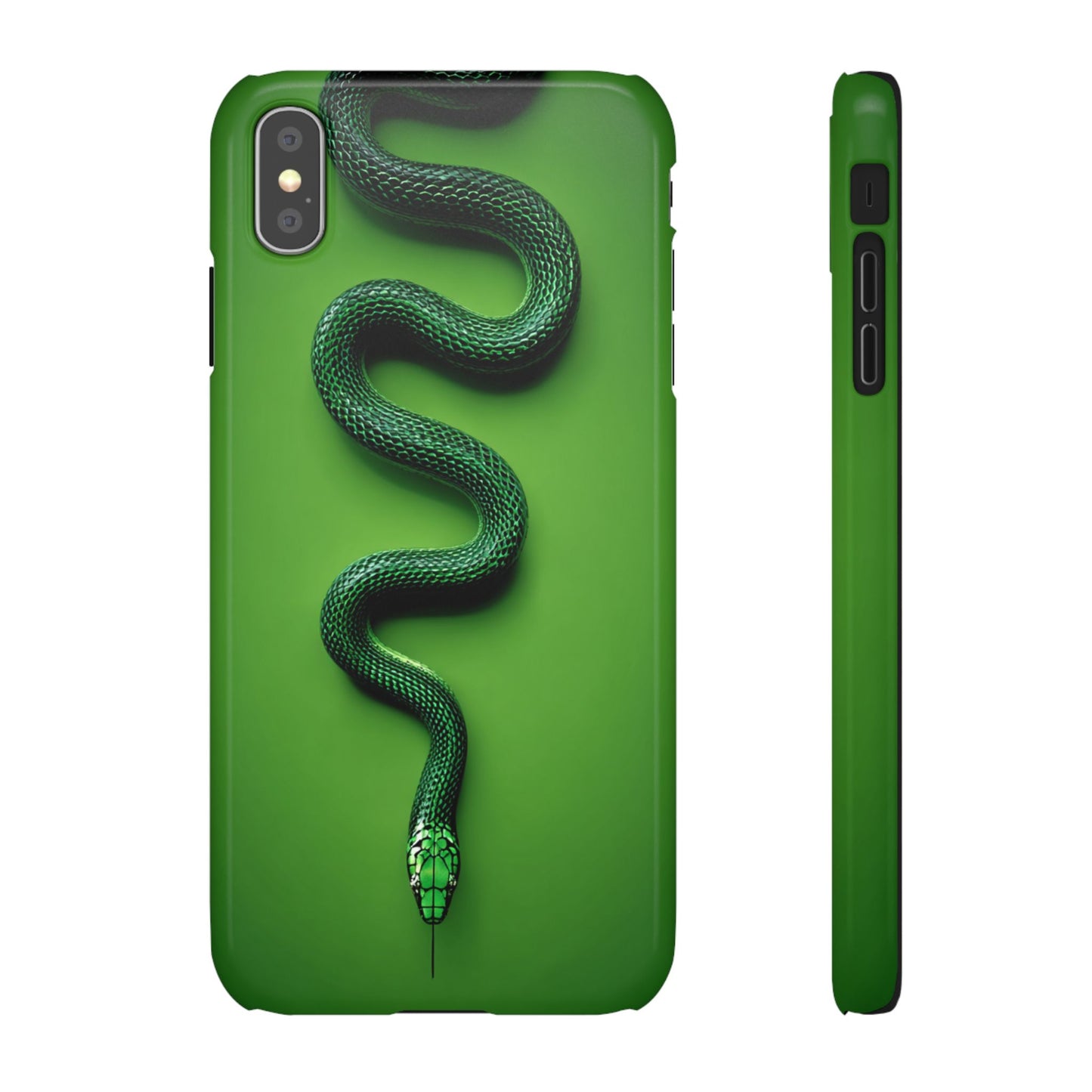 Green Snake Snap Case for iPhone, Stylish Phone Cover, Unique Gift, Trendy Accessory, Birthday, Nature Lover's Phone Case