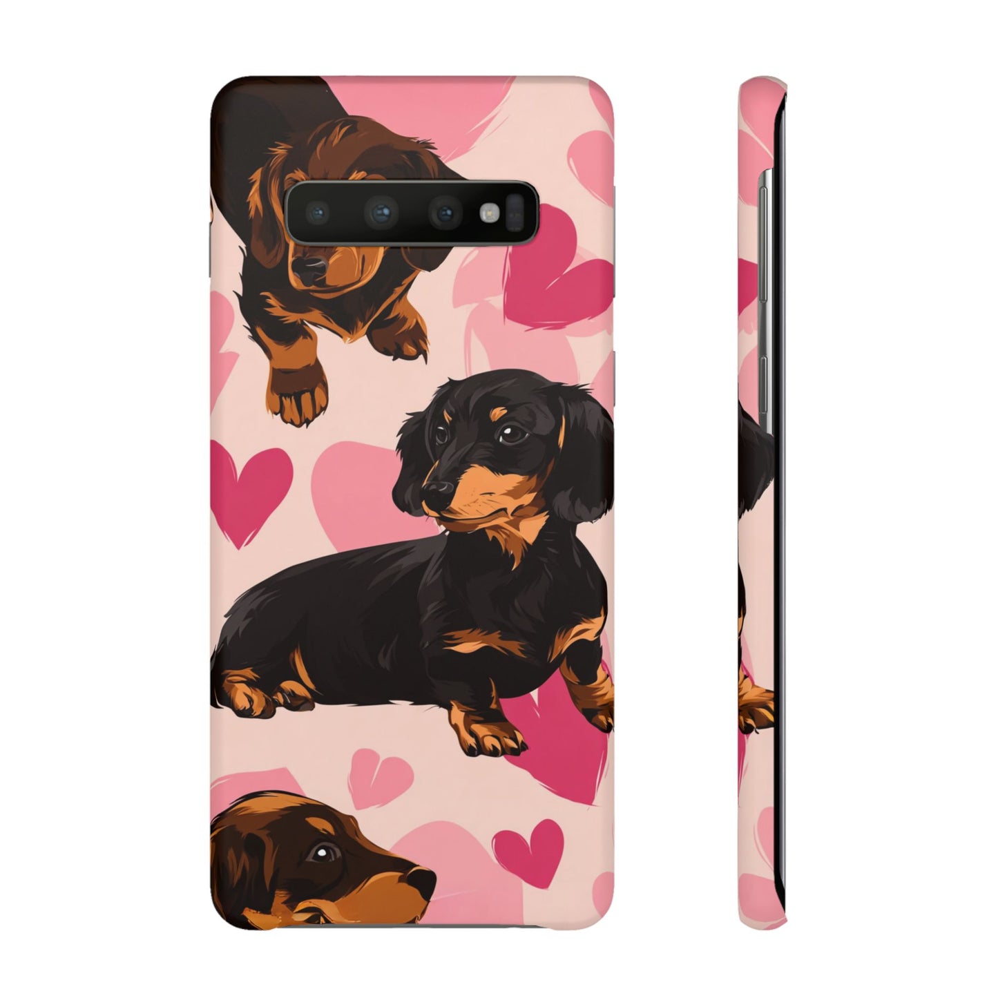Pink Dachshund Love Phone Case for Iphone and Samsung Customistion and Free Shipping Avvialable
