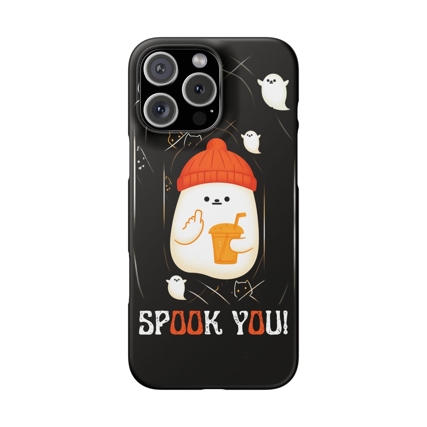 Spook You Halloween Ghost Snap Case Kawaii Protective Phone Cover for iPhone and Samsung