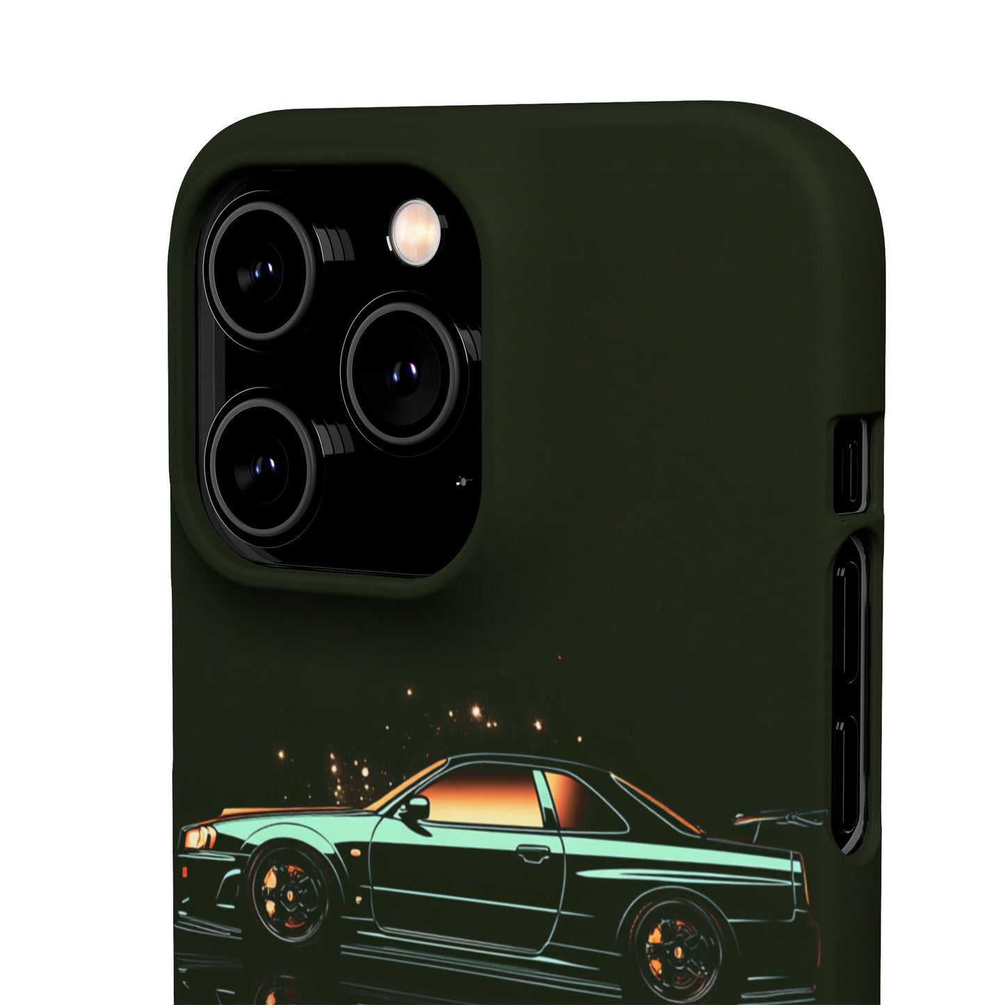 Green Skyleine R34 GTR Art Snap Case and Protective Phone Cover For iPhone and Samsung