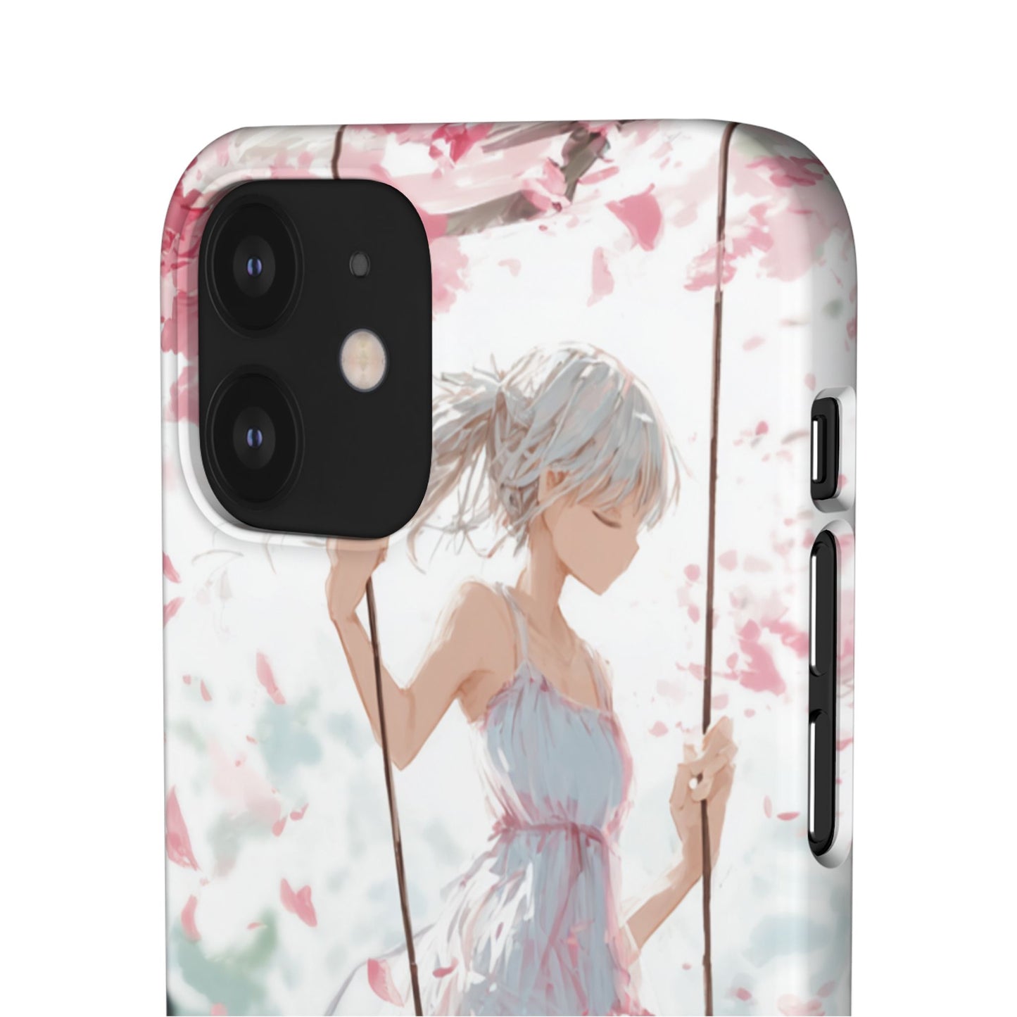 Elegant Floral Snap Cases for iPhone, Personalized Phone Covers, Cute Spring Gifts, Anime Aesthetic Accessories, Flower-themed Cell [...]