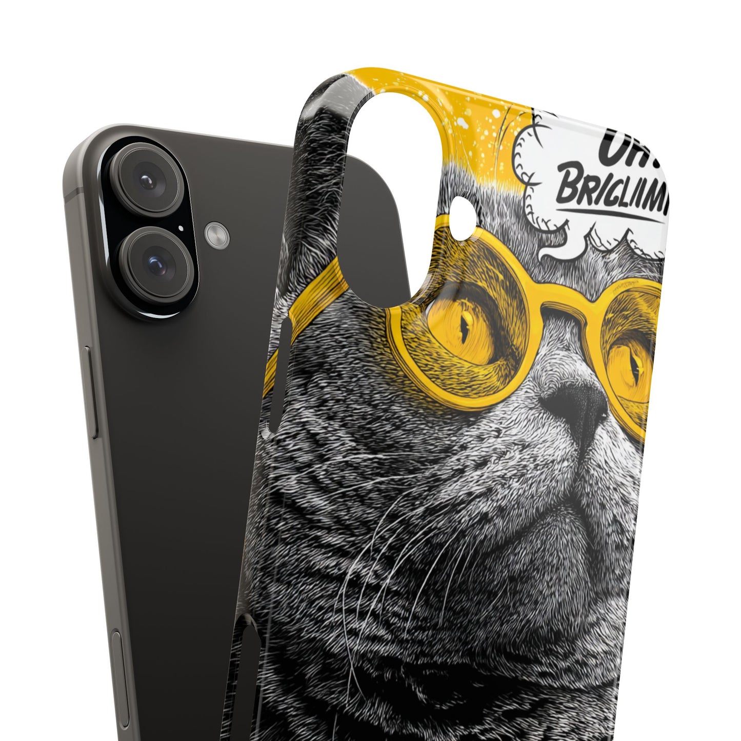 Playful Cat Snap Case - Quirky Phone Cover for Cat Lovers, Gift for Pet Enthusiasts, Funny Accessory for Any Occasion