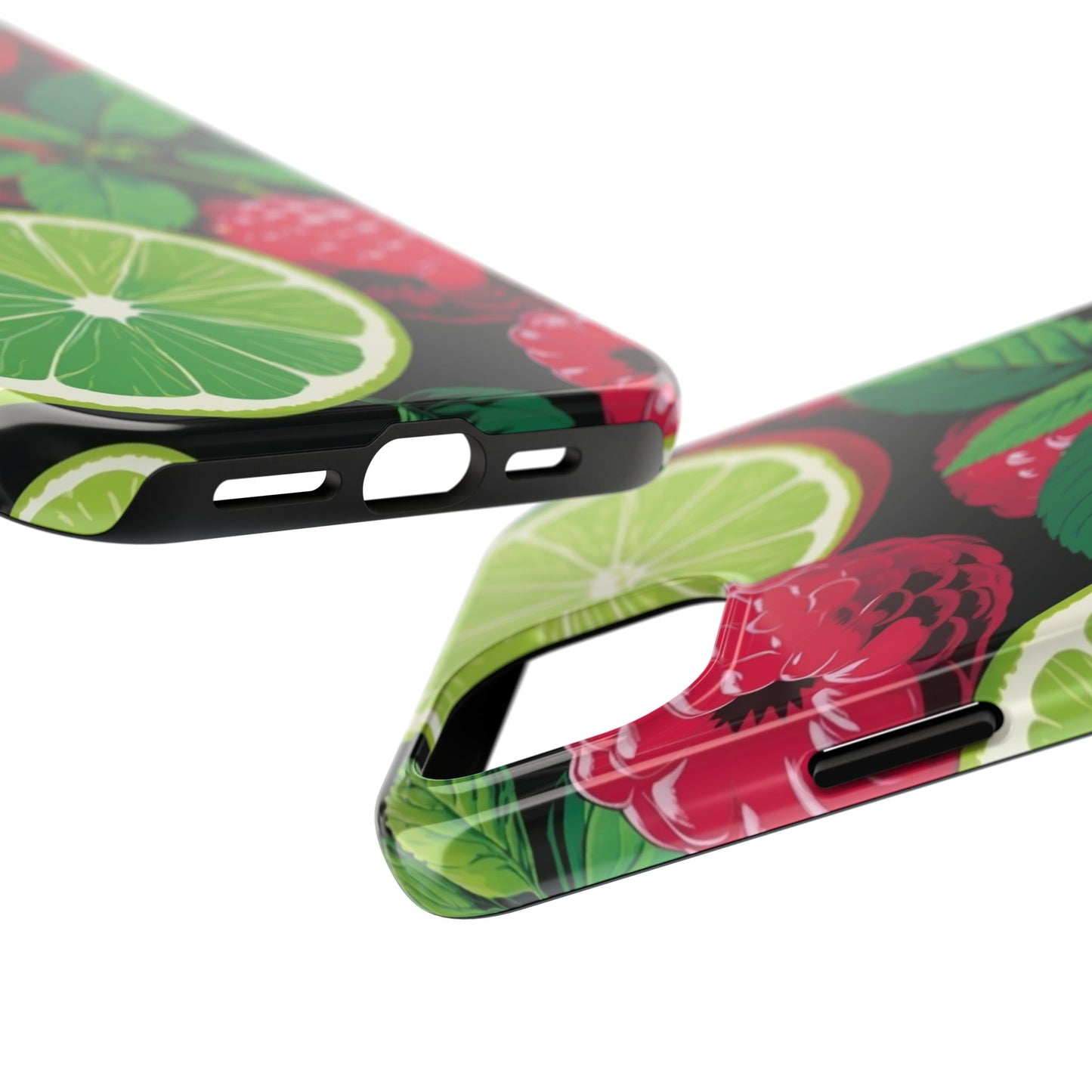 Raspberry Lime Spring iPhone 17 Tough Phone Case — Vibrant Floral Smartphone Protection