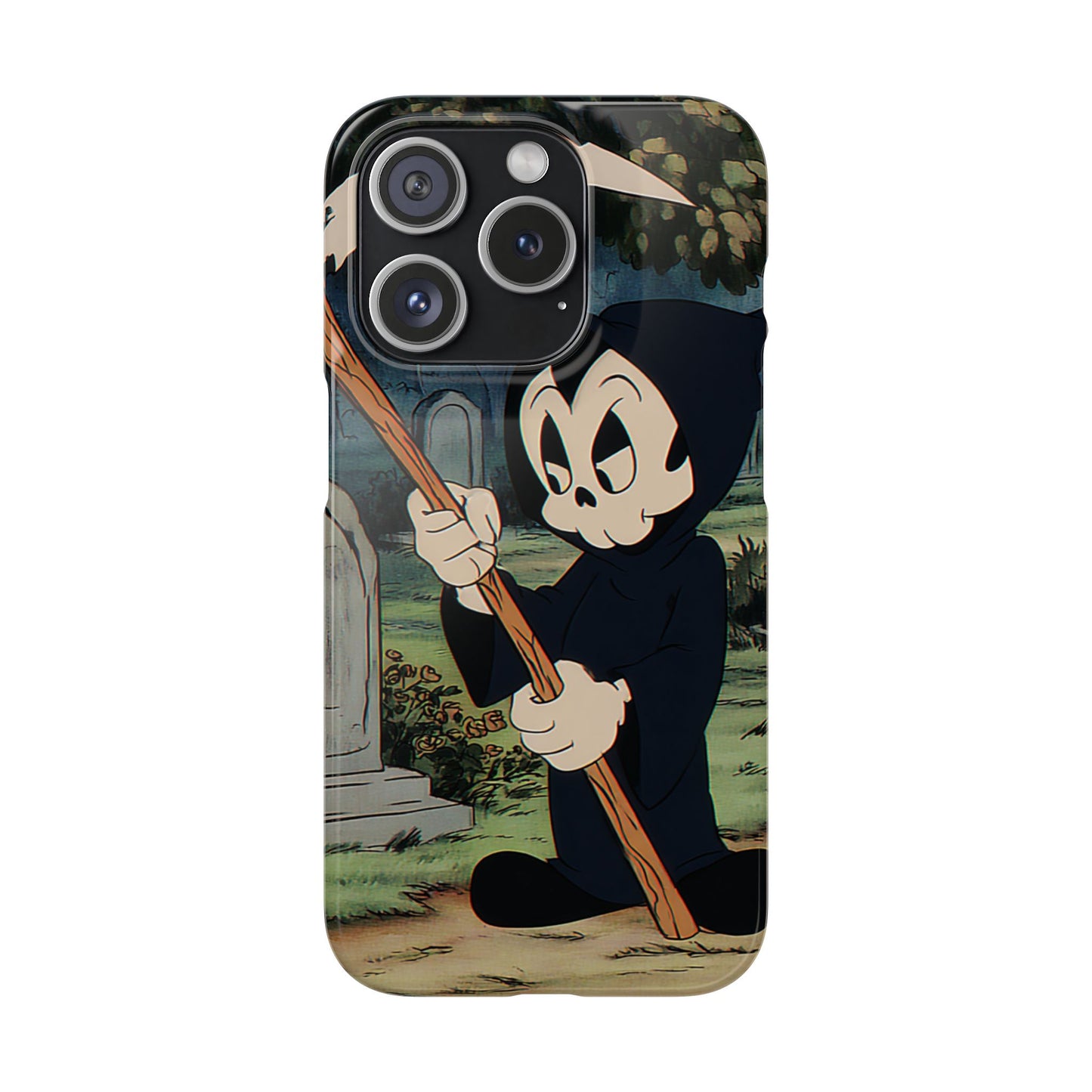 Grim Reaper Snap Case, Halloween Phone Case, Cute Death Phone Cover, Spooky Accessories, Unique Phone Protector