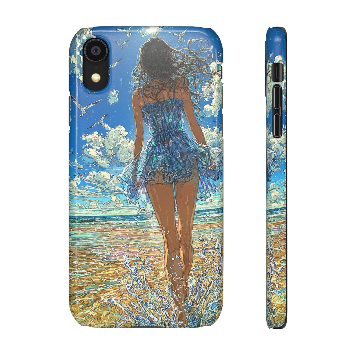 Summer Breeze Snap Case, Ocean Art Phone Cover, Beach Vibes Cell Case, Gift for Her, Custom Phone Accessory