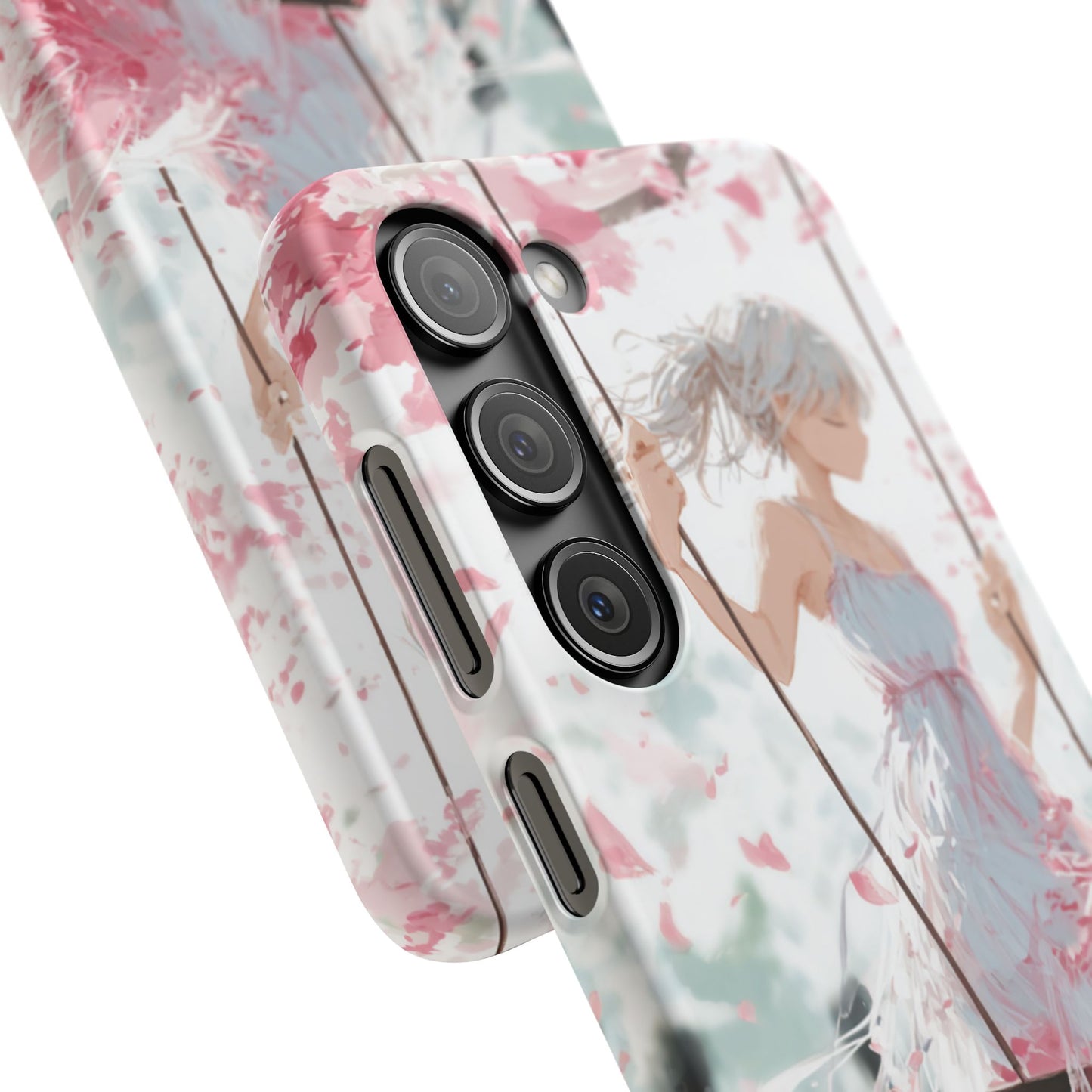Elegant Floral Snap Cases for iPhone, Personalized Phone Covers, Cute Spring Gifts, Anime Aesthetic Accessories, Flower-themed Cell [...]