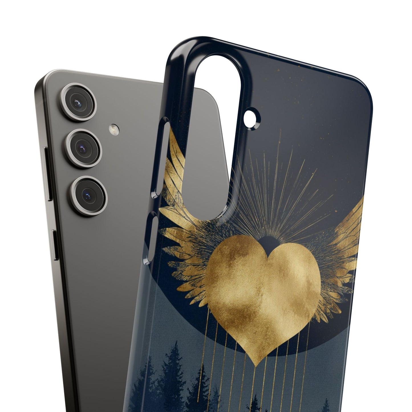 Heart Wing Snap Case, Elegant Phone Cover, Unique Gift, Artistic Accessory, Protective Case for Love and Romance