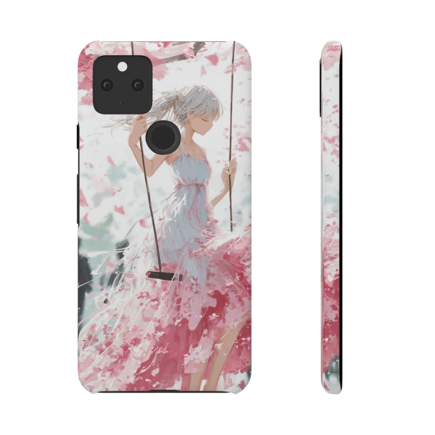 Elegant Floral Snap Cases for iPhone, Personalized Phone Covers, Cute Spring Gifts, Anime Aesthetic Accessories, Flower-themed Cell [...]