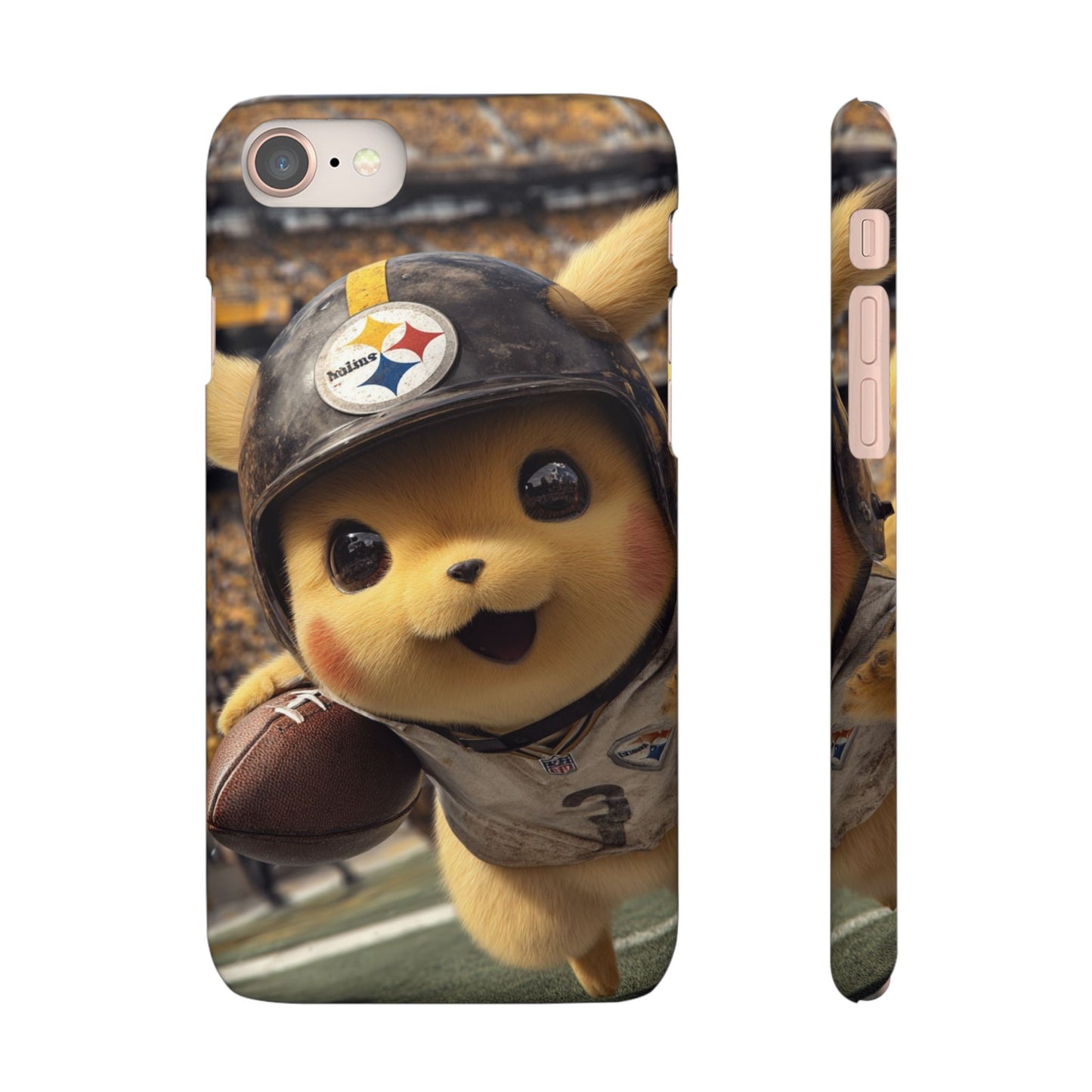 Fun Character Sports Snap Case, Phone Case, Fun Tech Accessory, Cute Gift for Gamers, Football Lovers, Kids.