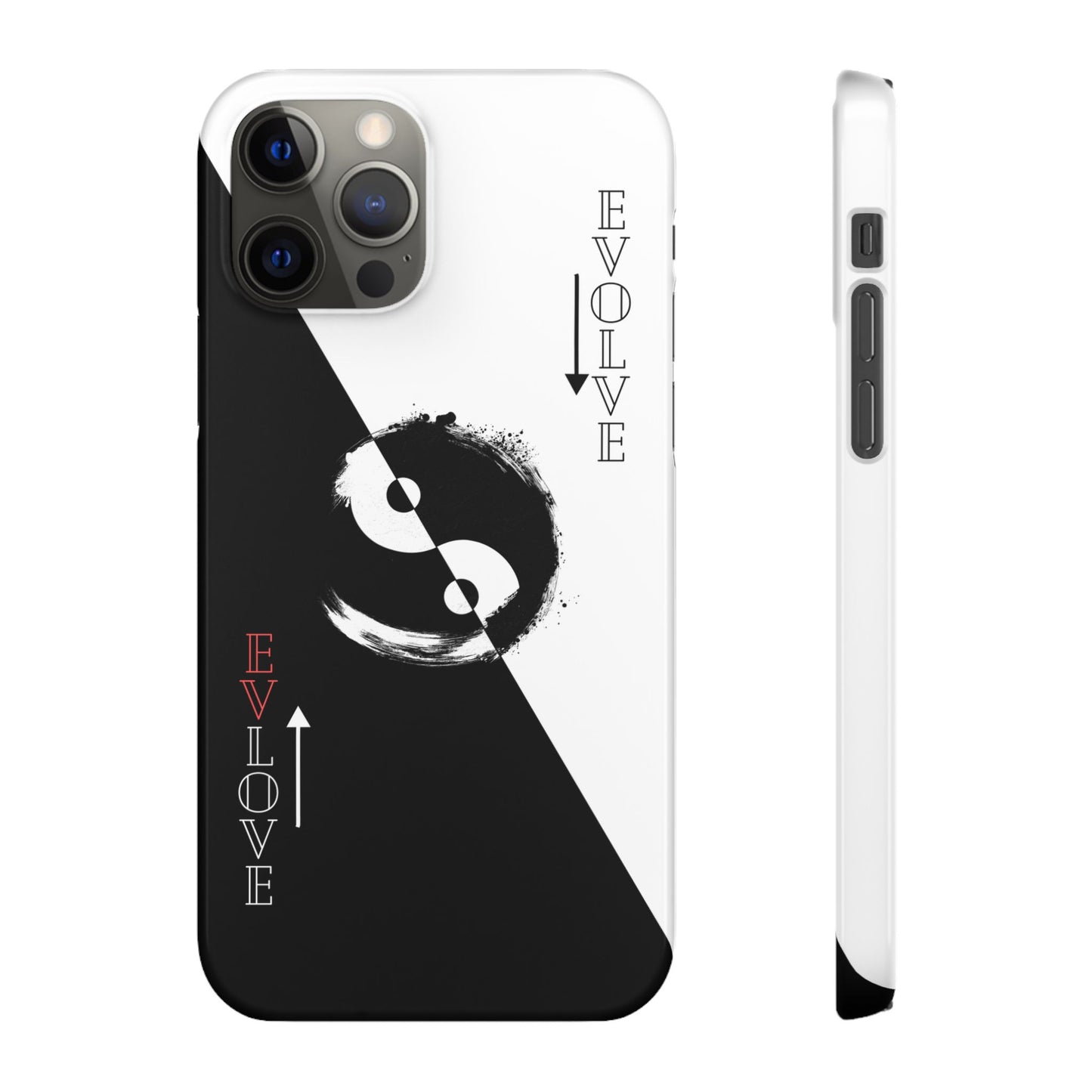 Yin Yang Evolve Black and White Snap Case Cover for iPhone and Samsung