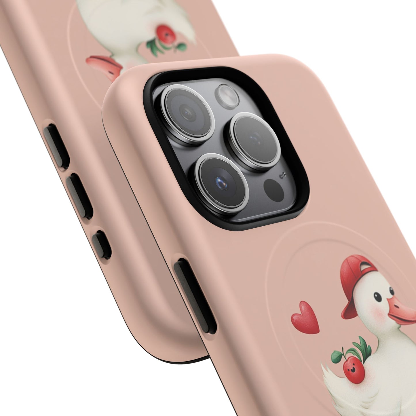 Duck Skateboard Magnetic Phone Case — Cute Pink Protective iPhone Cover