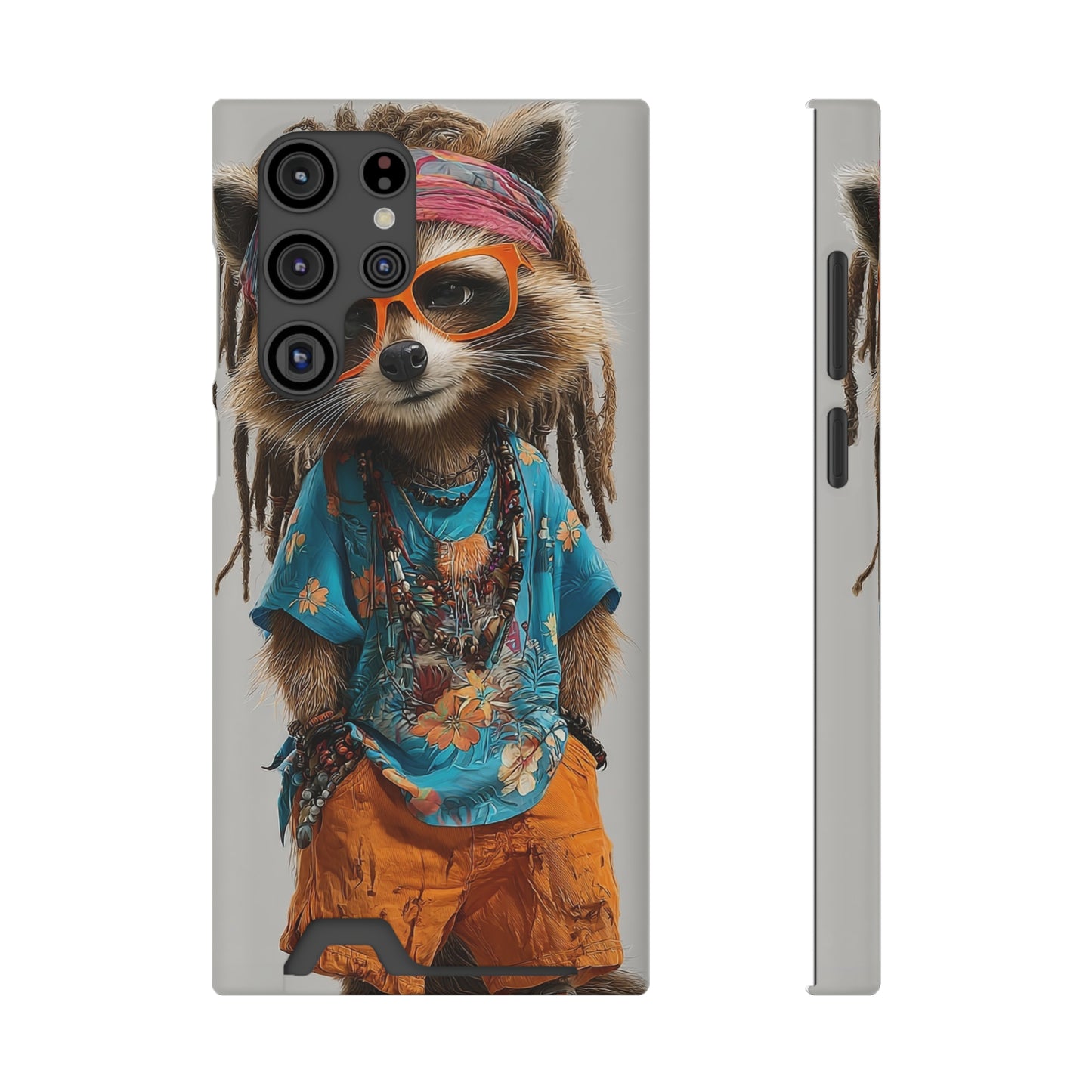 Boho Raccoon Phone Case with Card Holder, Cute Animal Phone Cover, Retro Stylish Phone Protector, Gifts for Animal Lovers, Trendy [...]