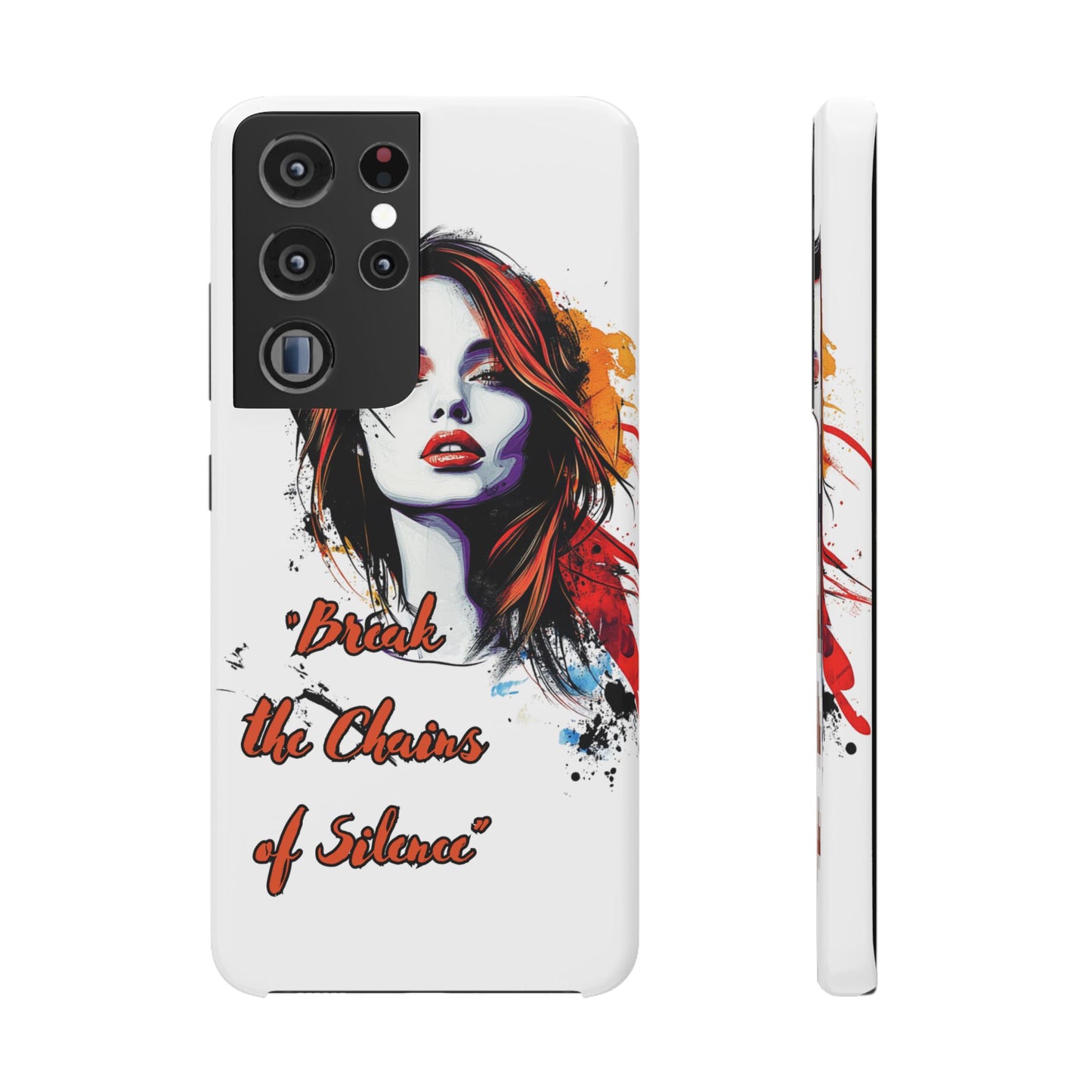 Empowering Art Snap Cases, Phone Cover, Break the Chains of Silence, Unique Gift, Inspirational Tech Accessories