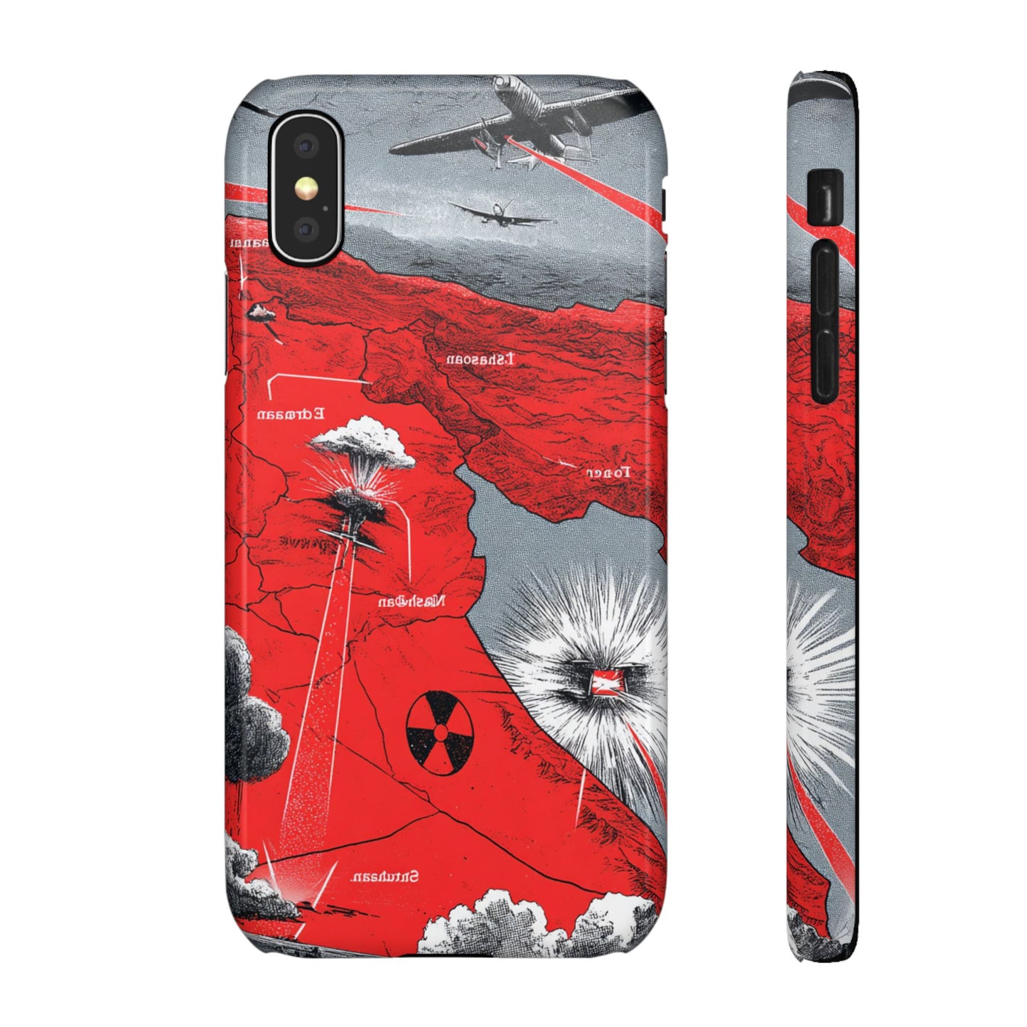 Bold Graphic Snap Case with Dramatic Design, Unique Phone Cover, Artistic Protection for iPhone, Trendy Gadget Gift, Edgy Tech Accessory