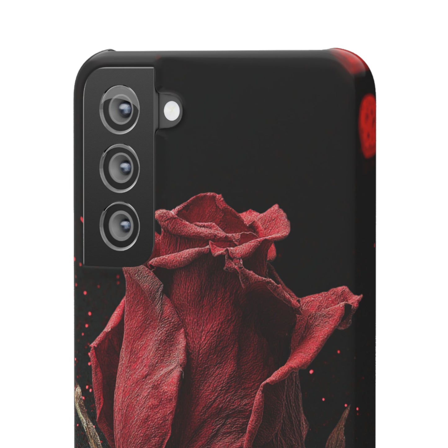 Romantic Rose Snap Case, Floral Phone Cover, Valentines Day Gift, Trendy Mobile Accessory, Heart Design Case, Elegant Phone Protector