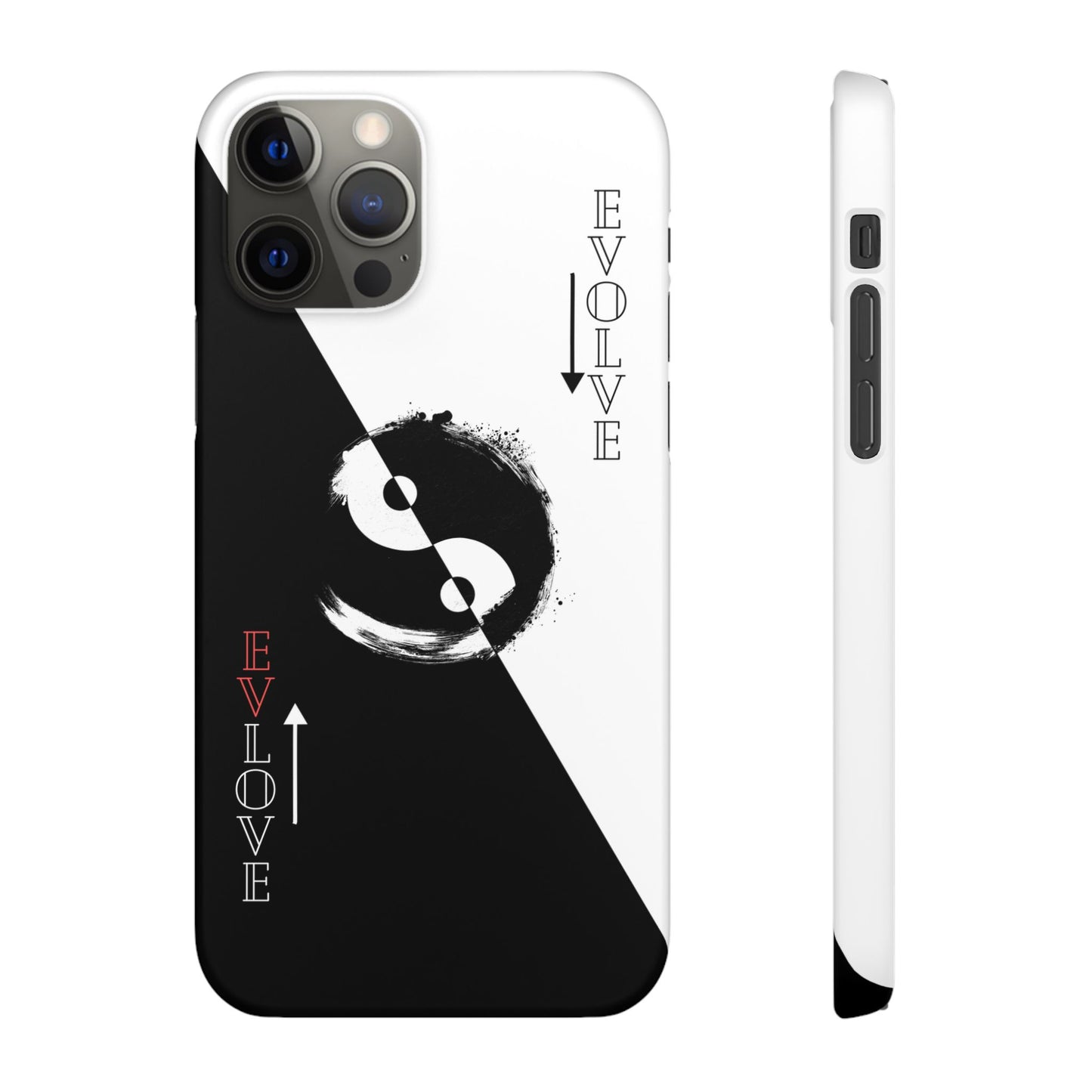 Yin Yang Evolve Black and White Snap Case Cover for iPhone and Samsung