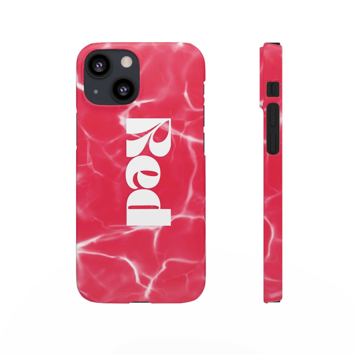 Vibrant Red Snap Case for iPhone, Trendy Phone Cover, Gift for Her, Summer Accessory, Stylish Tech Protection