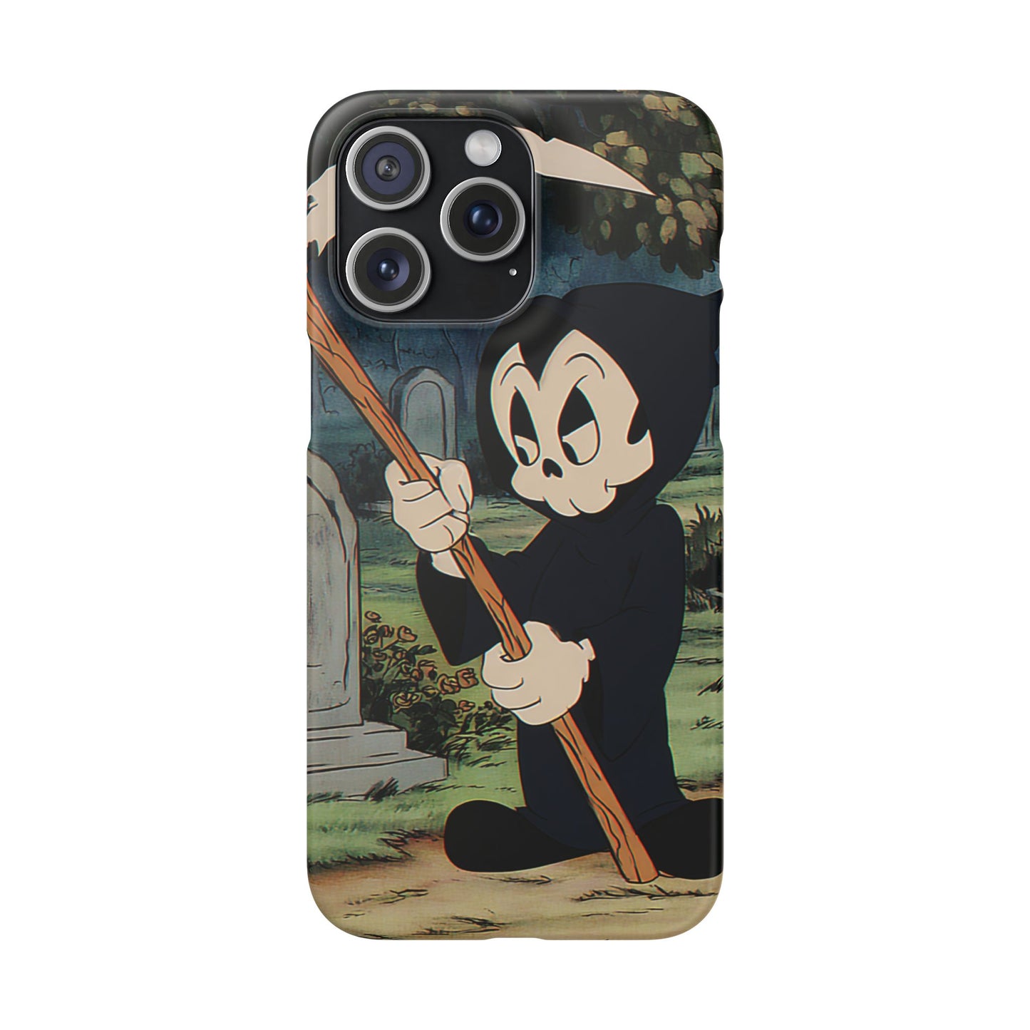 Grim Reaper Snap Case, Halloween Phone Case, Cute Death Phone Cover, Spooky Accessories, Unique Phone Protector