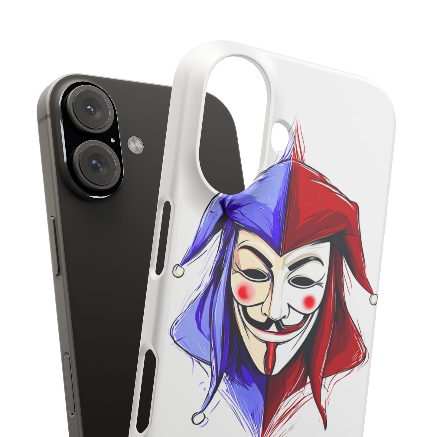 Joker & Anonimous Reunited Guy Fawkes Art Snap Case and Protective Phone Cover For iPhone and Samsung