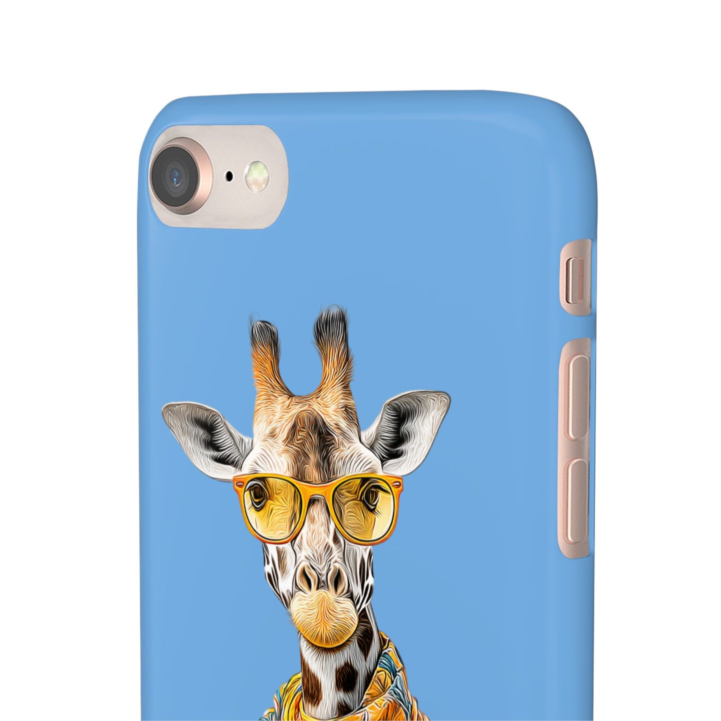 Giraffe Blue Snap Case Phone Cover for Animal Lover Iphone and Samsung models