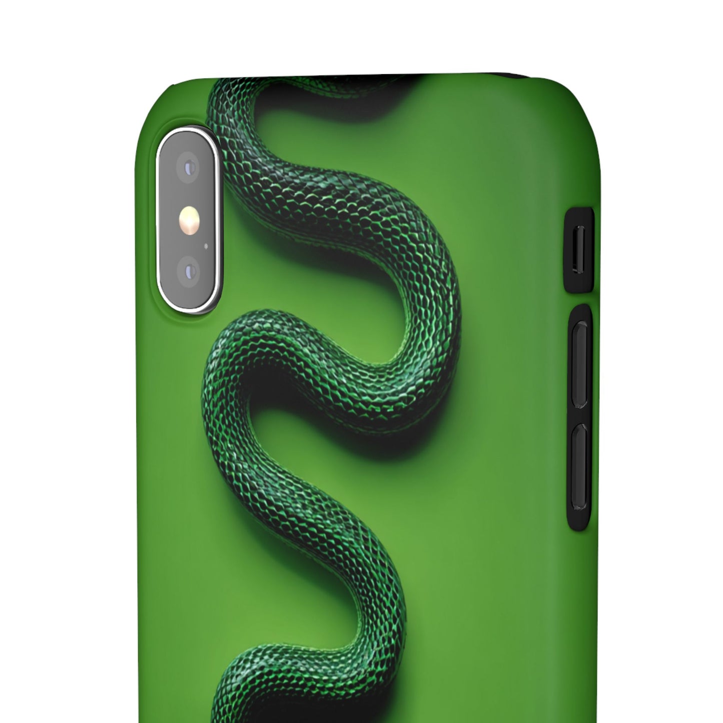 Green Snake Snap Case for iPhone, Stylish Phone Cover, Unique Gift, Trendy Accessory, Birthday, Nature Lover's Phone Case