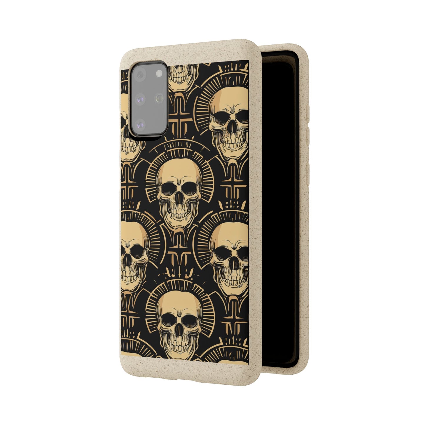 Skull Biodegradable Phone Case, Eco-Friendly iPhone Cover, Sustainable Gift, Cool Skull Design, Skull Art Accessories, Halloween Decor