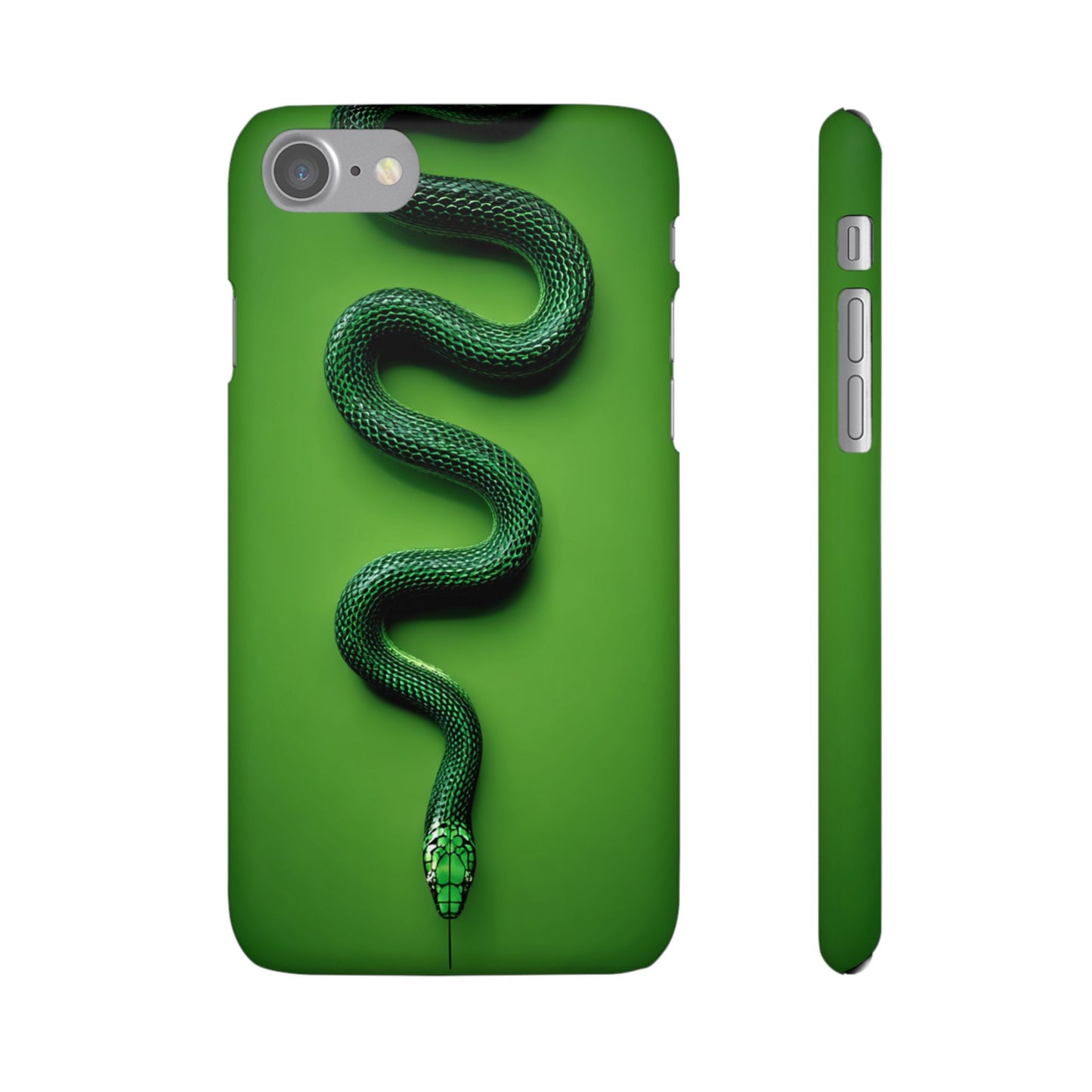 Green Snake Snap Case for iPhone, Stylish Phone Cover, Unique Gift, Trendy Accessory, Birthday, Nature Lover's Phone Case