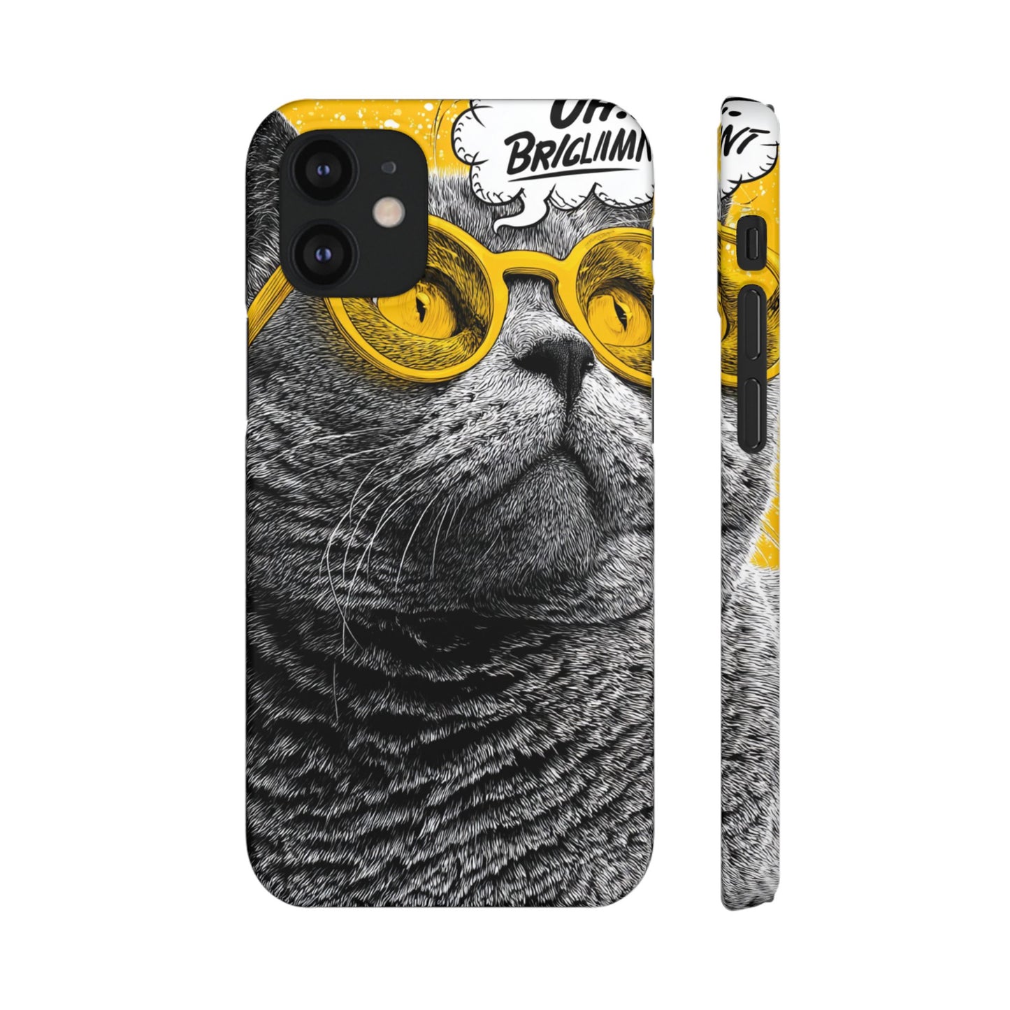 Playful Cat Snap Case - Quirky Phone Cover for Cat Lovers, Gift for Pet Enthusiasts, Funny Accessory for Any Occasion
