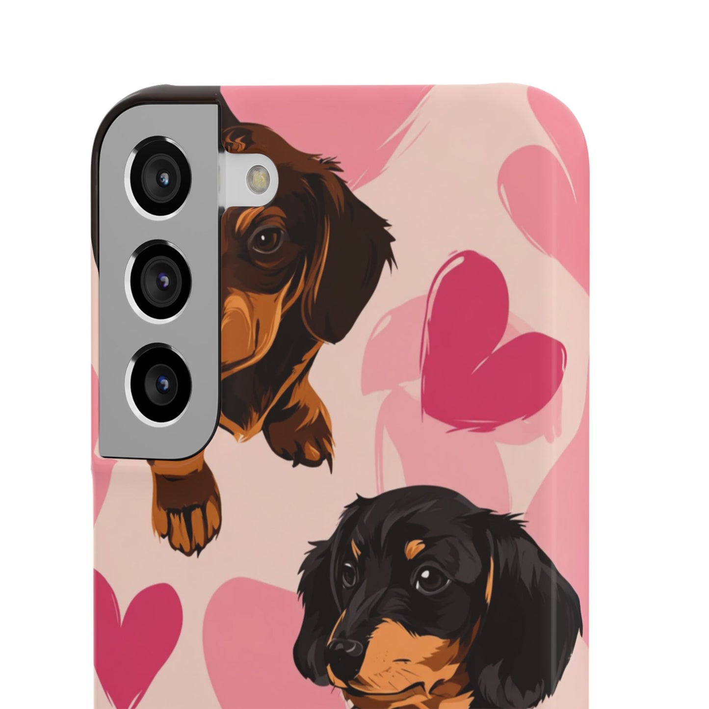 Pink Dachshund Love Phone Case for Iphone and Samsung Customistion and Free Shipping Avvialable
