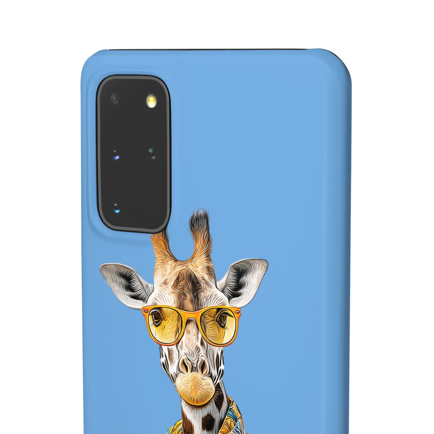 Giraffe Blue Snap Case Phone Cover for Animal Lover Iphone and Samsung models